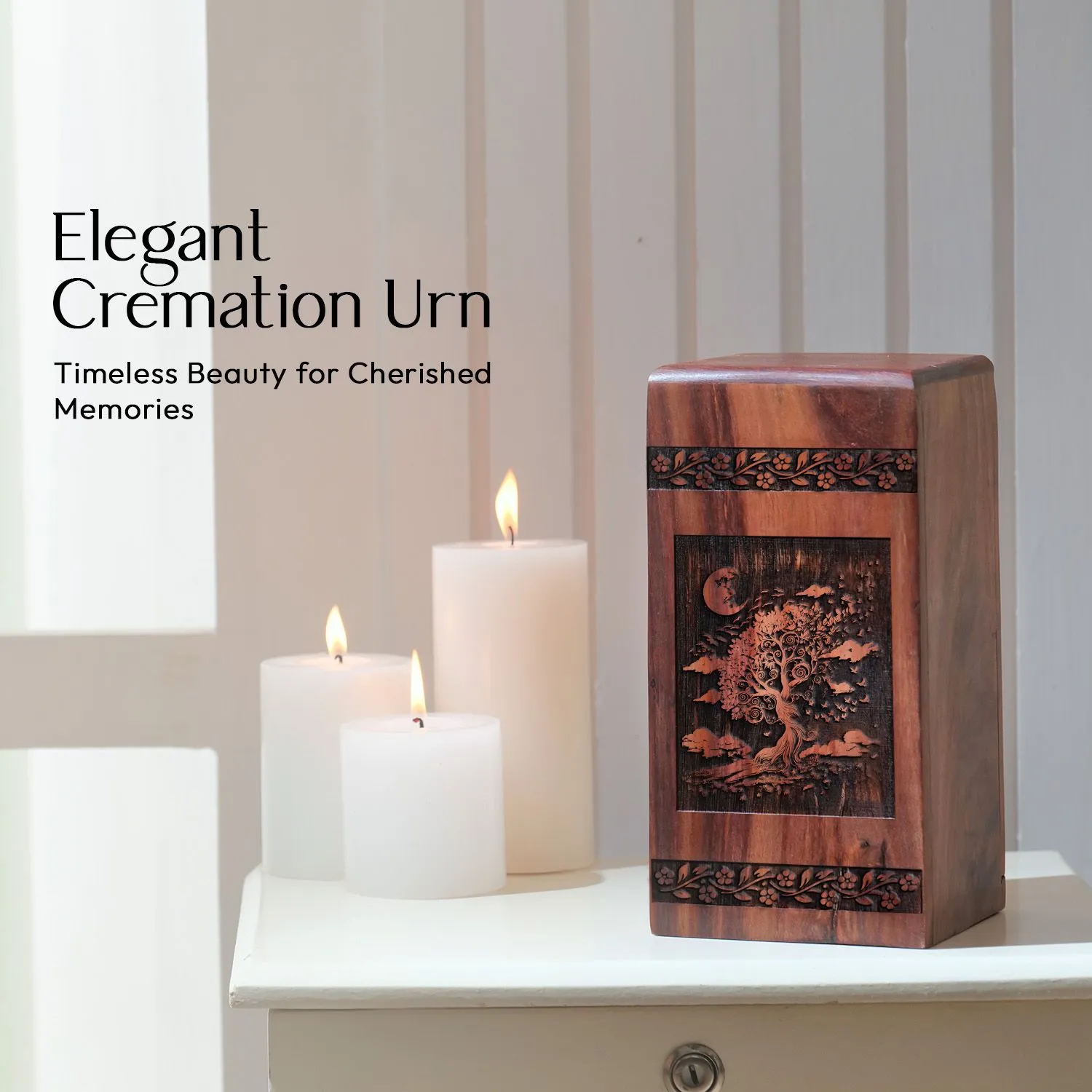 Adult's Tree Of Life Biodegradable Memorial Burial Urn