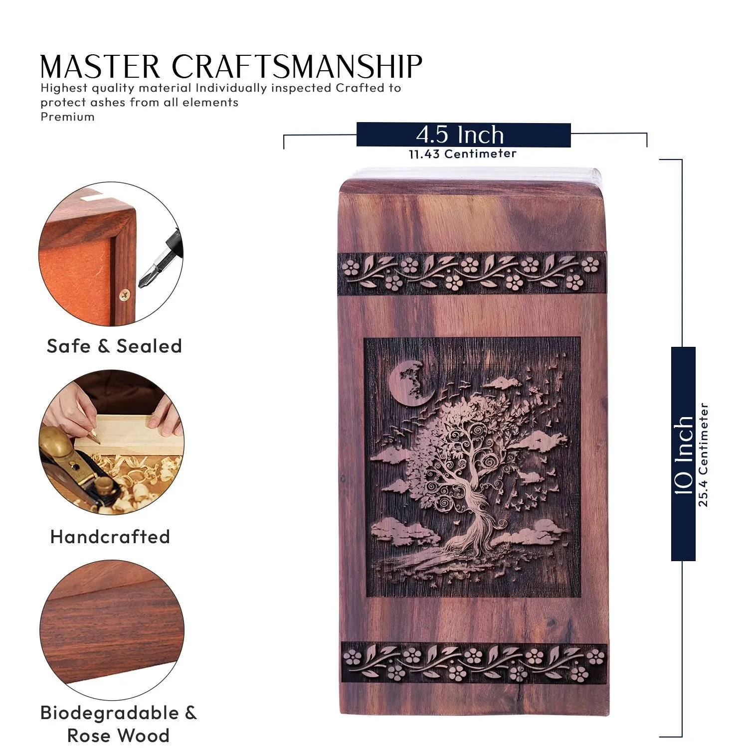Adult's Tree Of Life Biodegradable Memorial Burial Urn