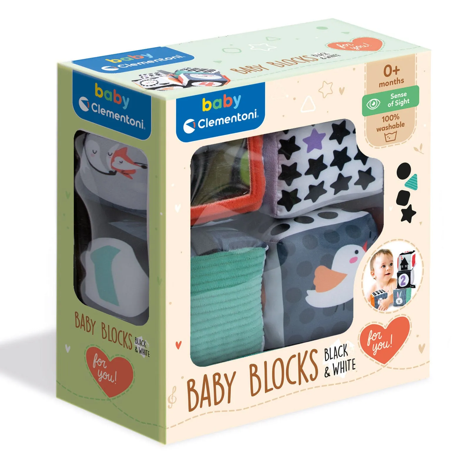 Baby Clementoni - Black & White Cubes