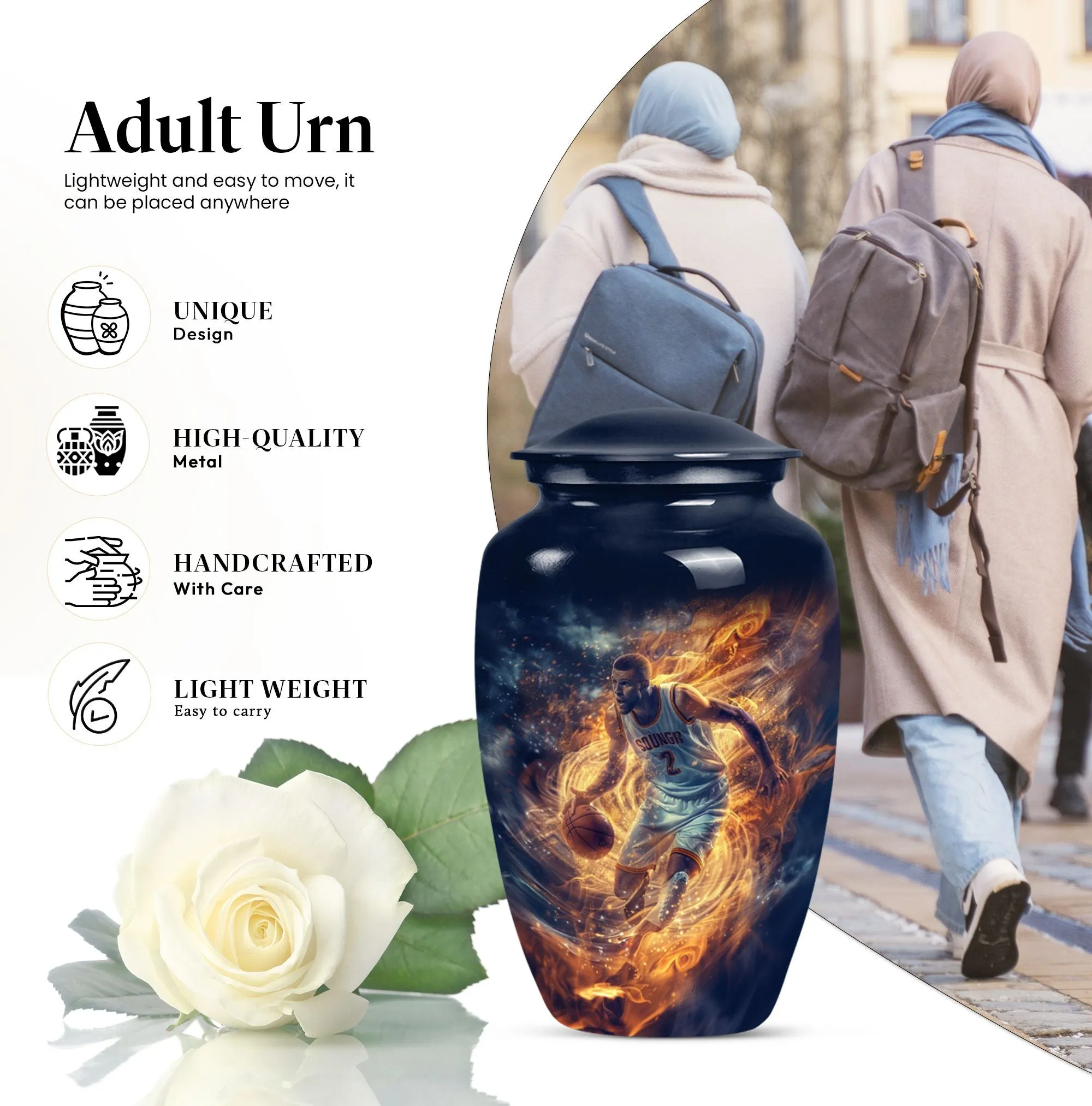 Basketball Memorial Burial Cremation Urn: Honoring the Departed