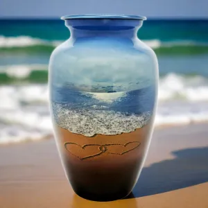 Beach Love, Cremation Urn | Adult Ash Urn | Quality Urns For Less