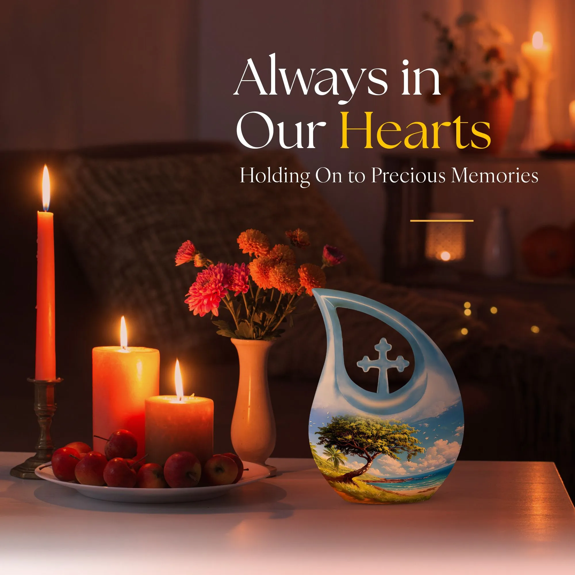 Beach Urn Memorial Keepsake: Unique Aluminium Large Cremation Treasure