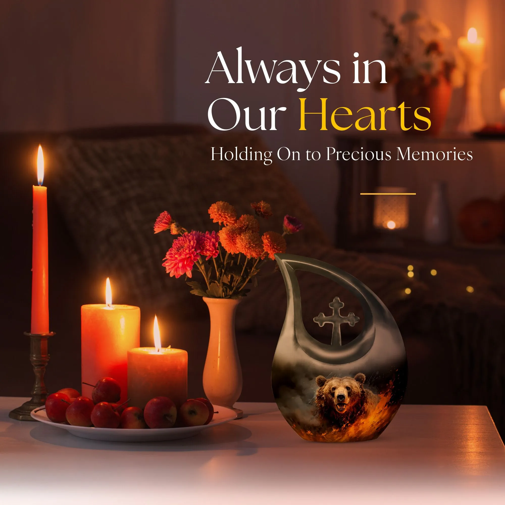Bear Urn - Safe Memorial Urn for Tranquil Farewell