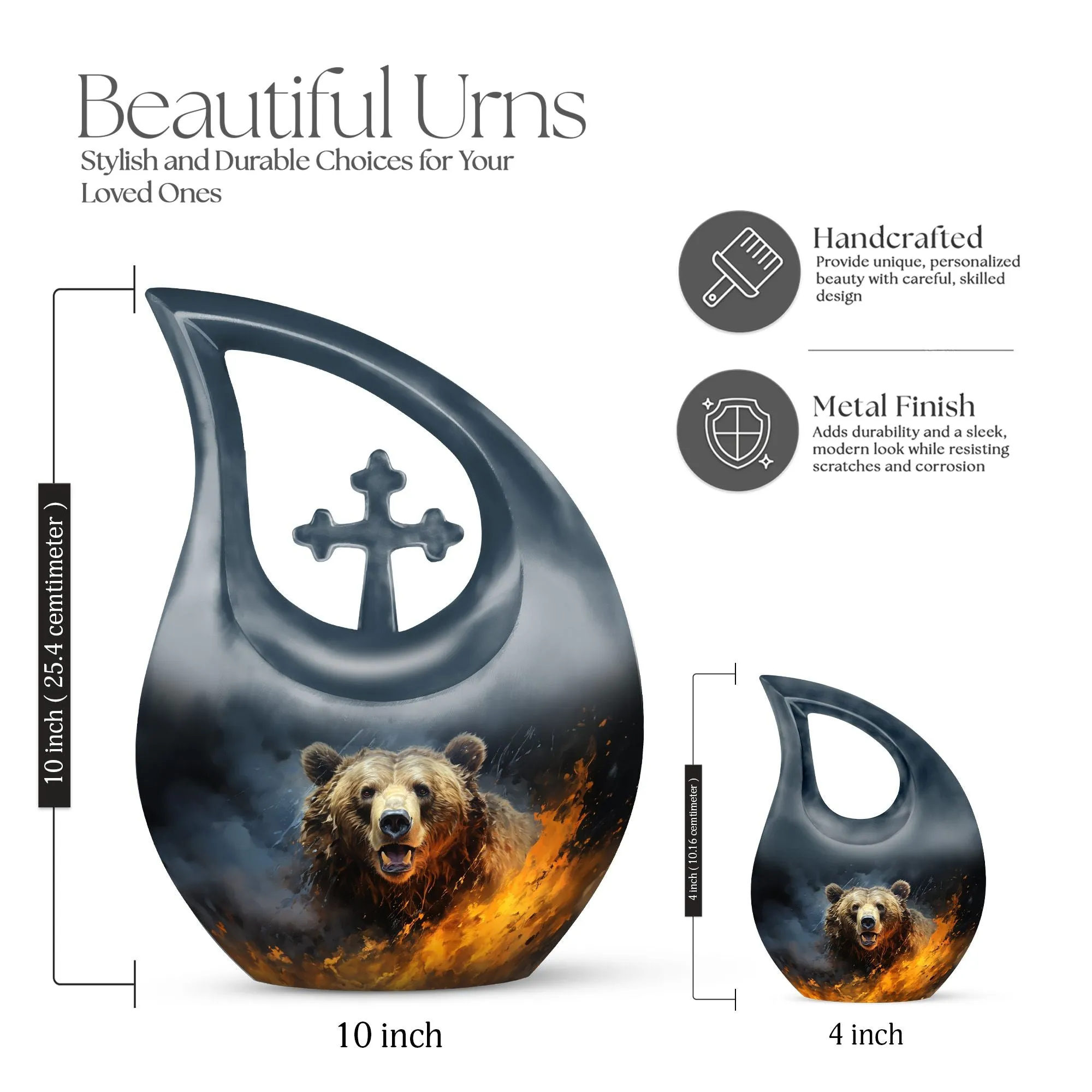 Bear Urn - Safe Memorial Urn for Tranquil Farewell