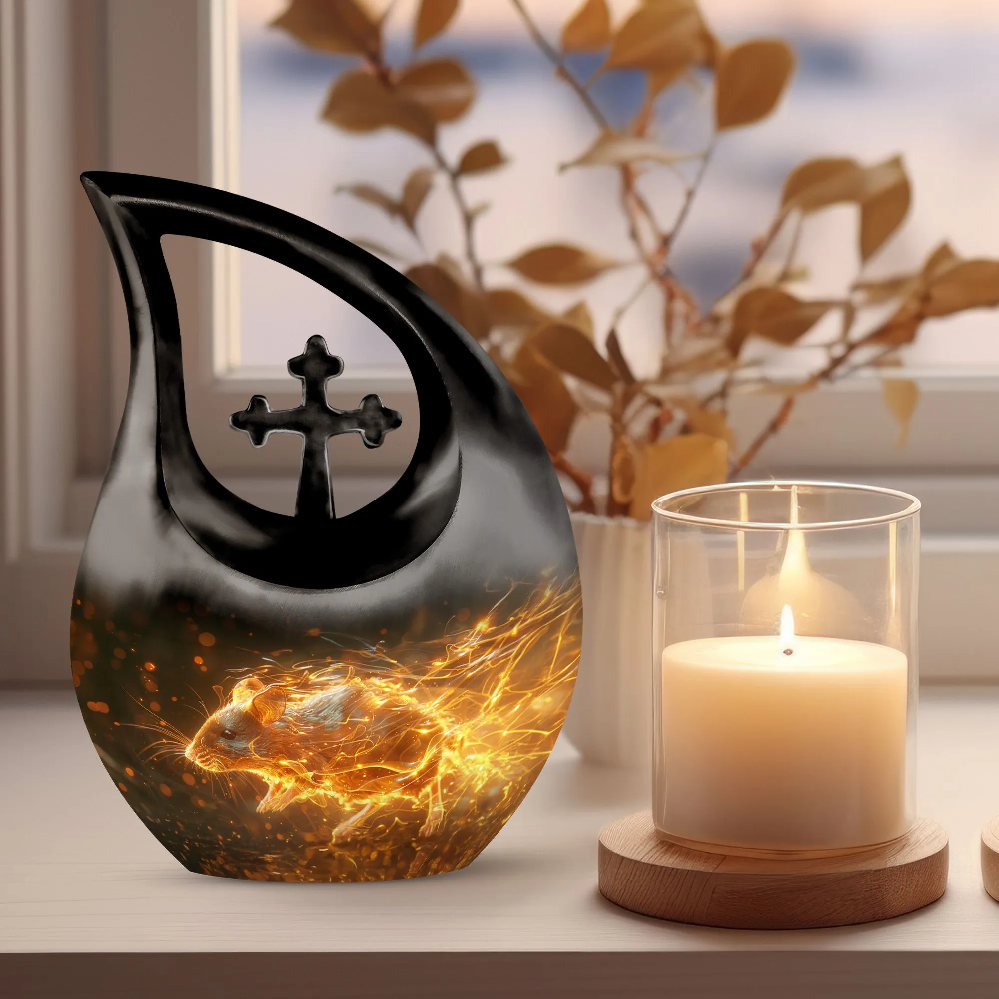 Blazing Speed Mouse Loving Tribute Cremation Urn For Your Beloved