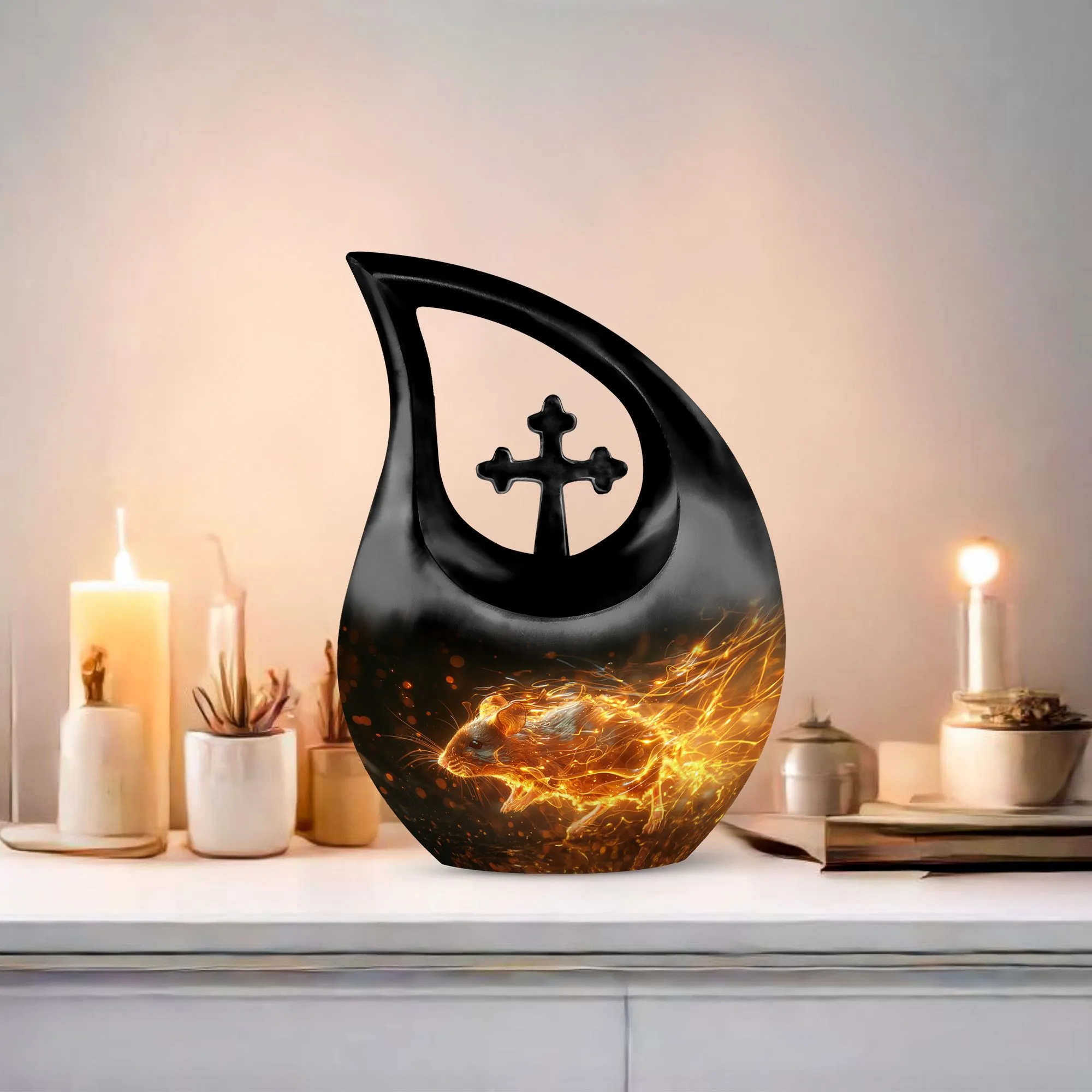 Blazing Speed Mouse Loving Tribute Cremation Urn For Your Beloved