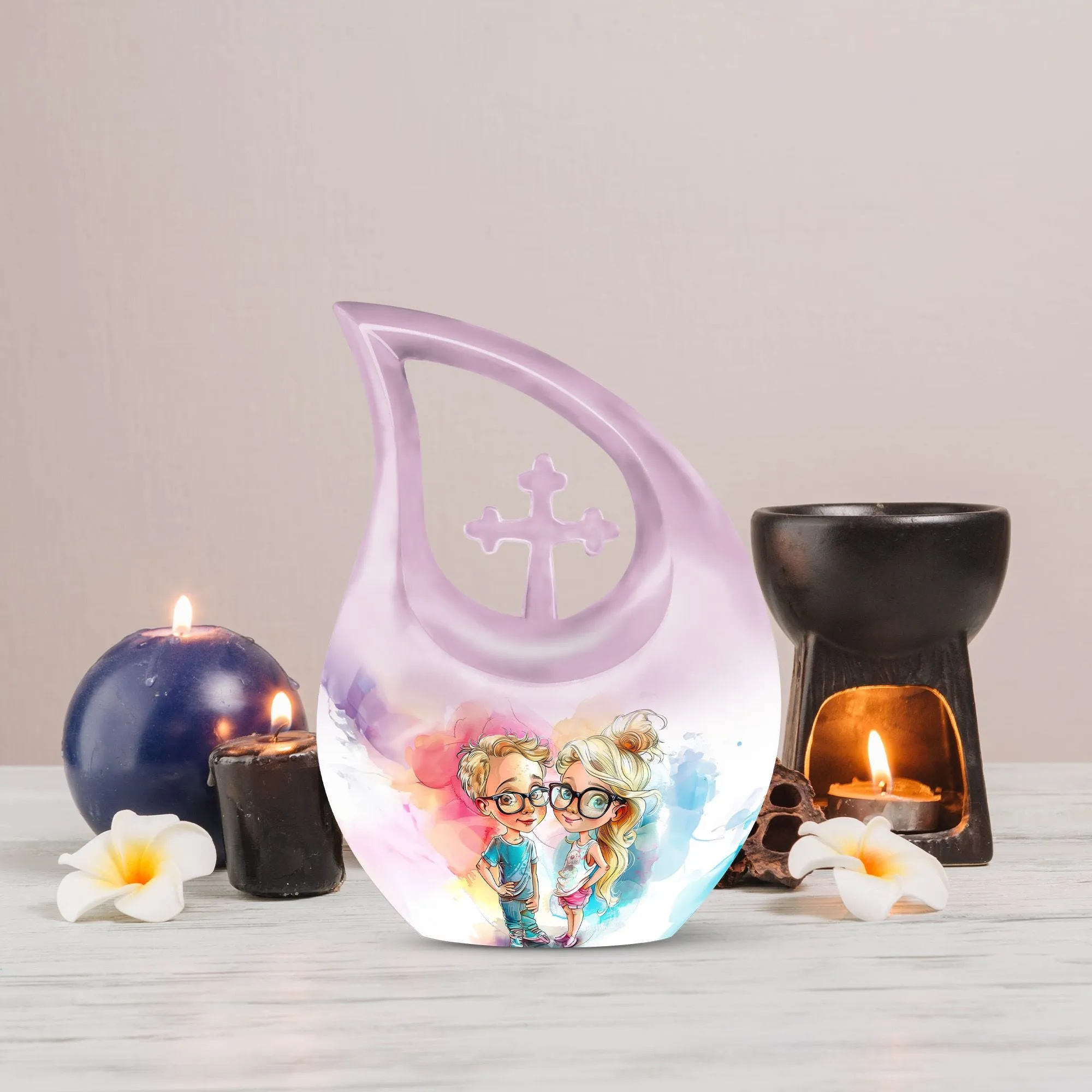 Brother and Sister Urn :Container For Cremated Adult Human Ashes