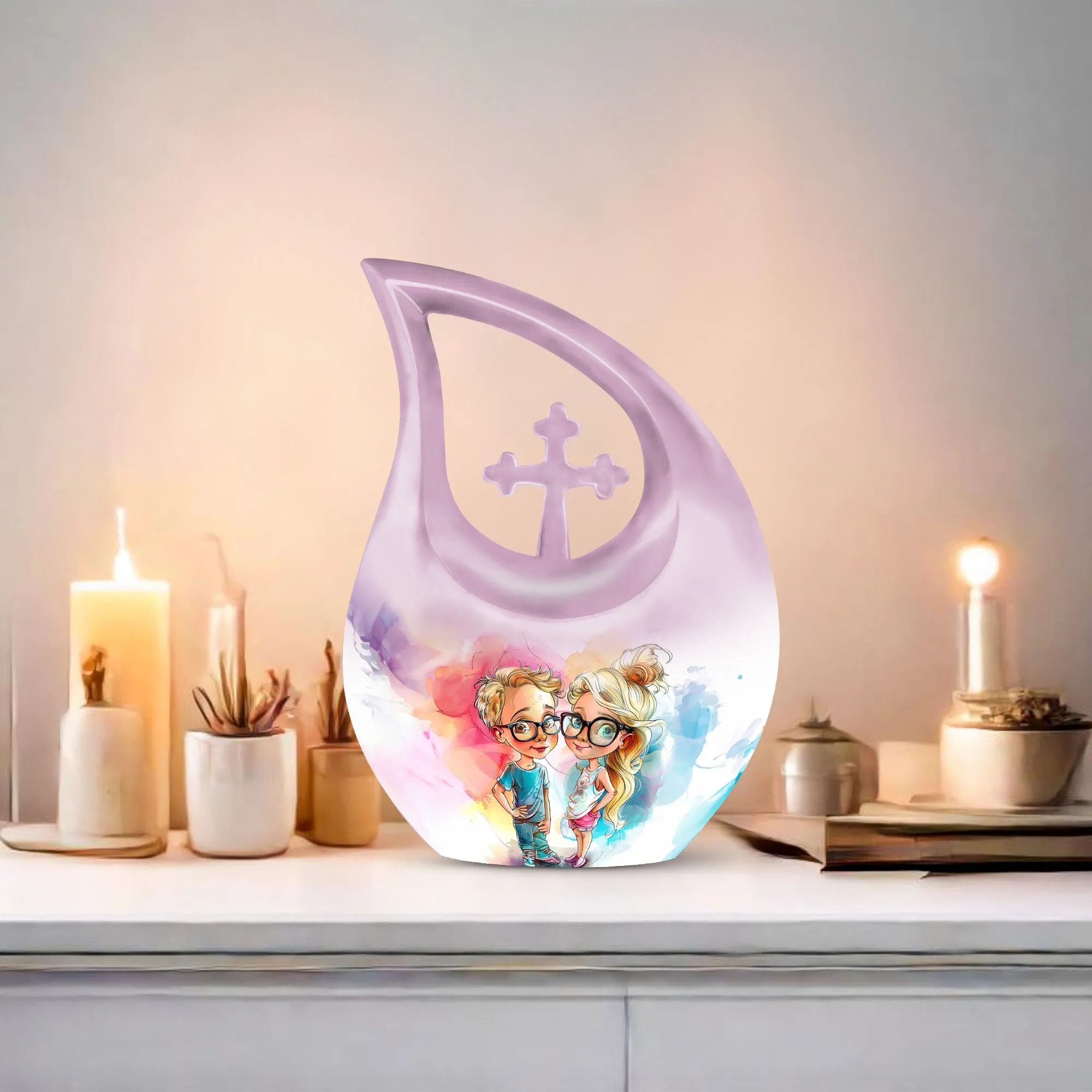 Brother and Sister Urn :Container For Cremated Adult Human Ashes
