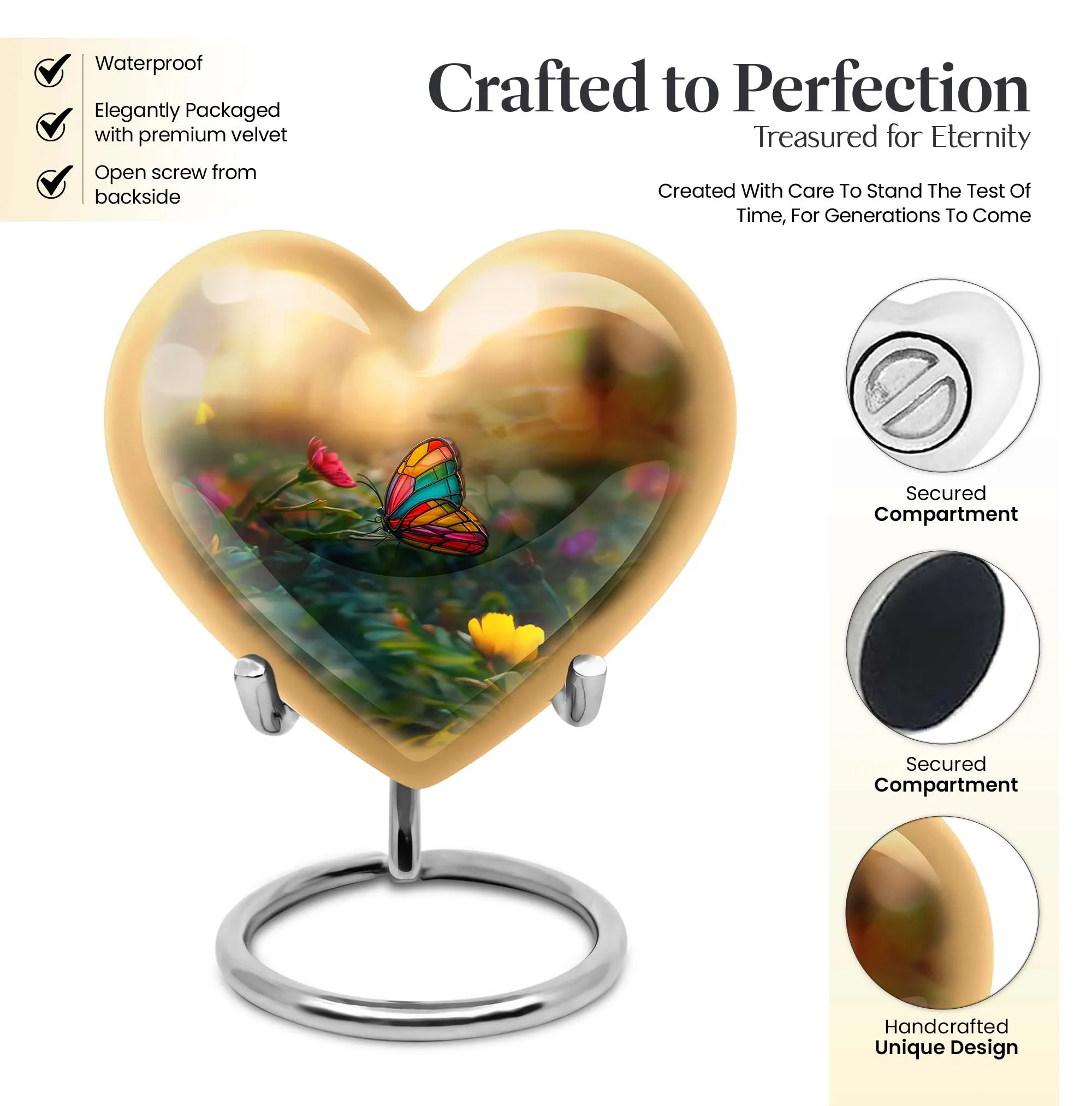 Butterfly's Serenity - Unique Aluminium Butterfly Urn for Peaceful Transition