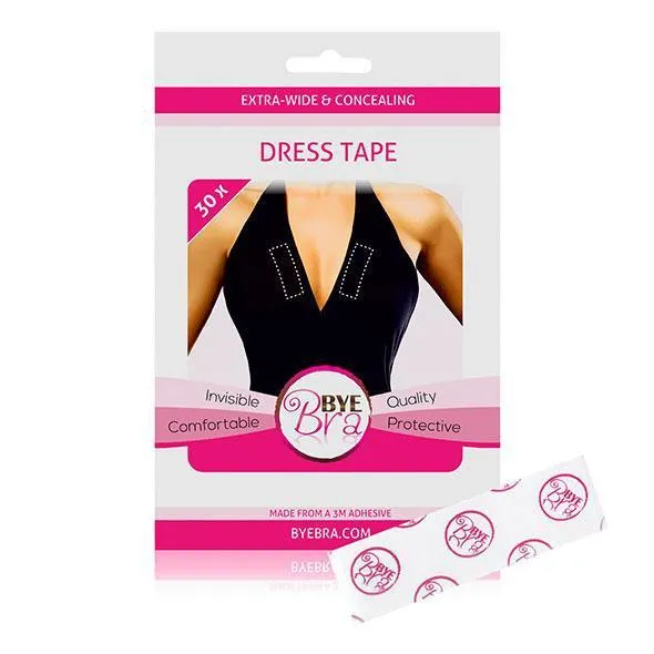 Bye Bra - Extra wide and Concealing Dress Tape 30Pcs (Clear)