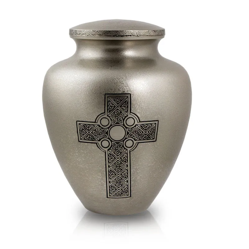 Celtic Cross Bronze Cremation Urn in Large