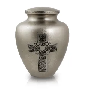 Celtic Cross Bronze Cremation Urn in Large