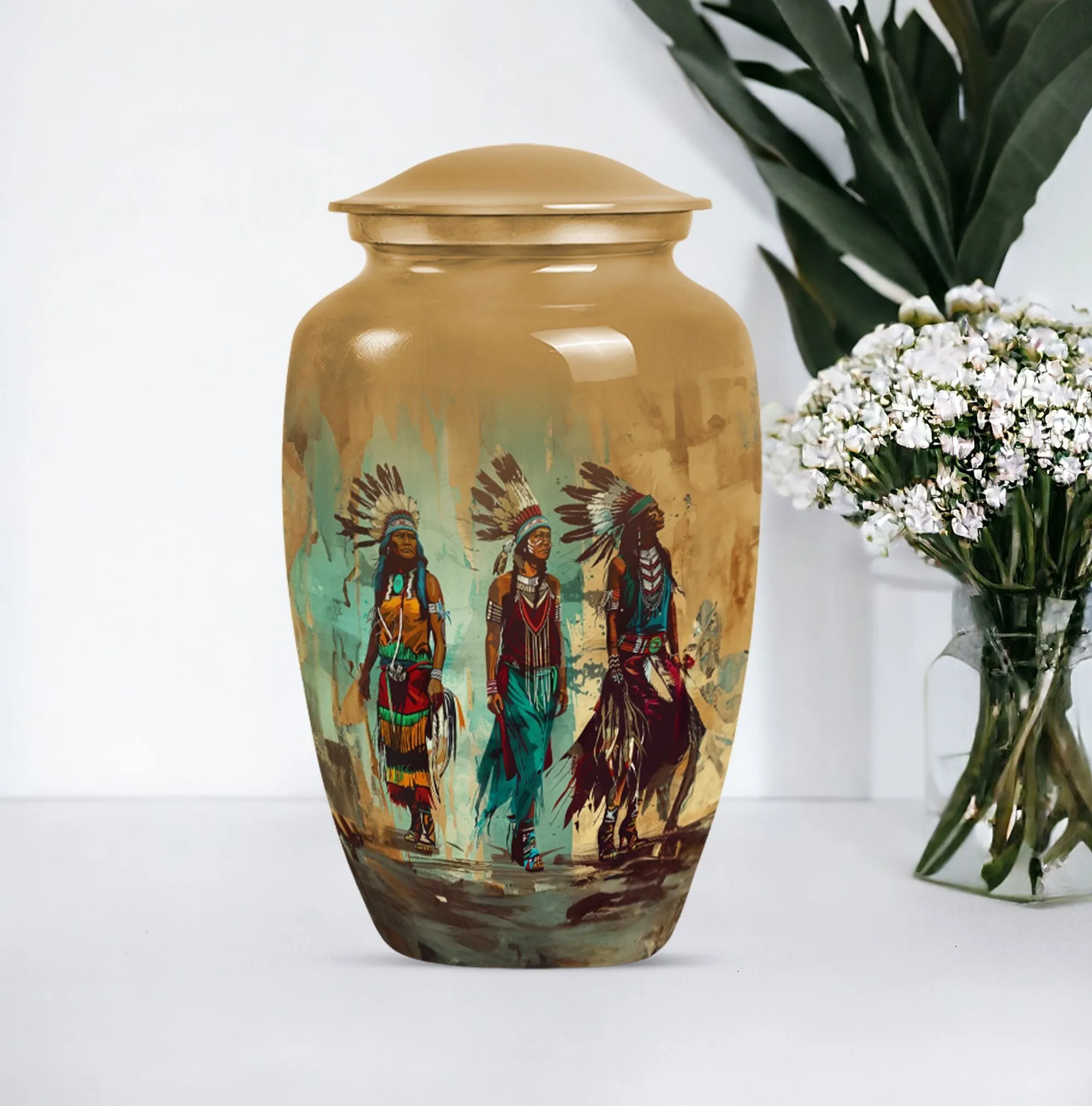 Classic Native American Medium-Size Burial Urn