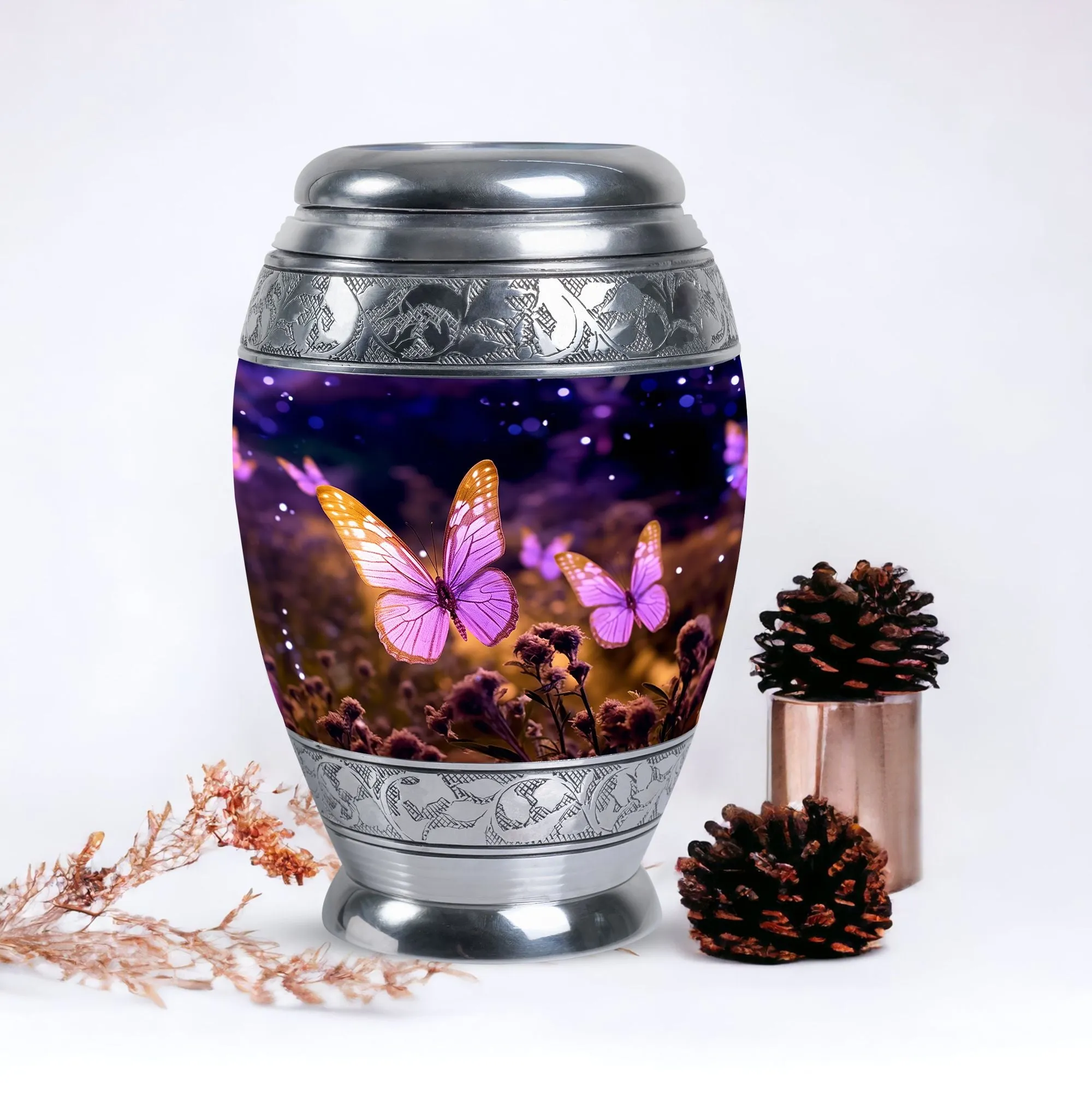 Colorful Butterfly Cremation Urn for Adults