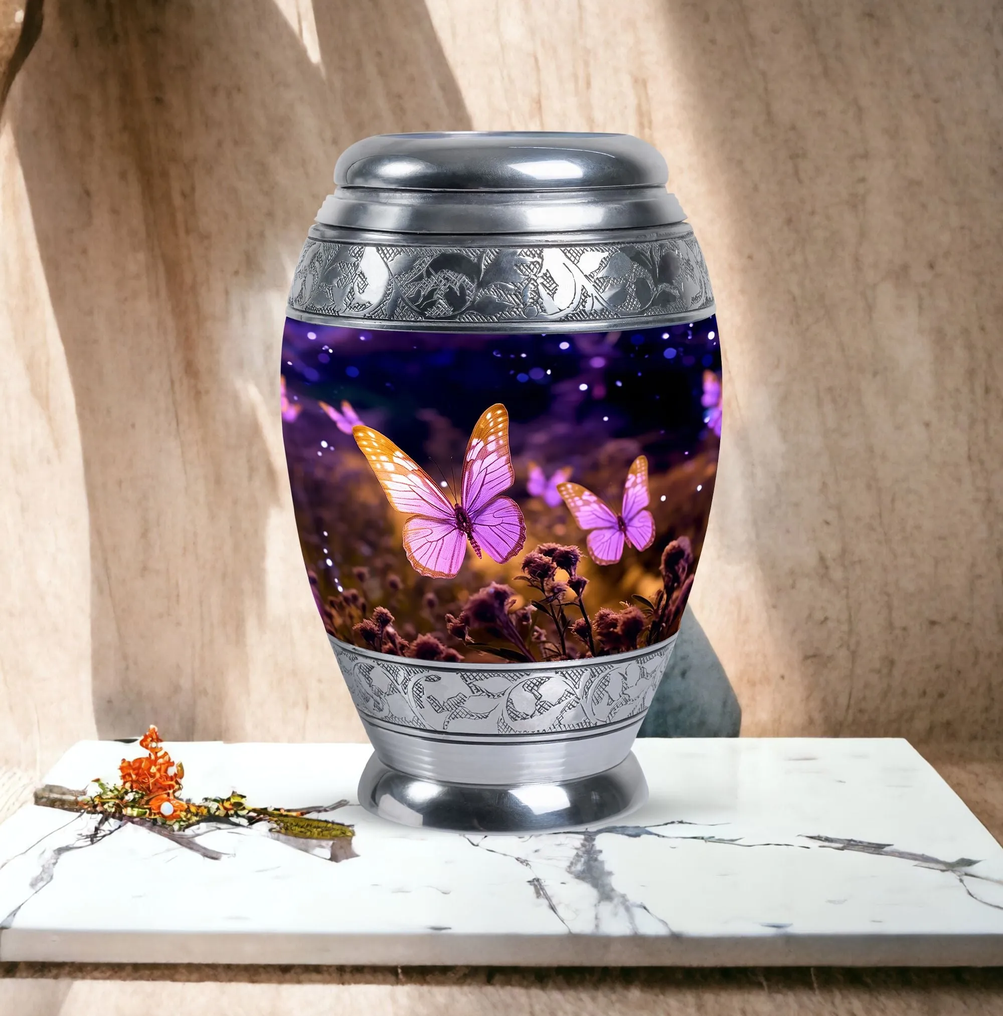 Colorful Butterfly Cremation Urn for Adults