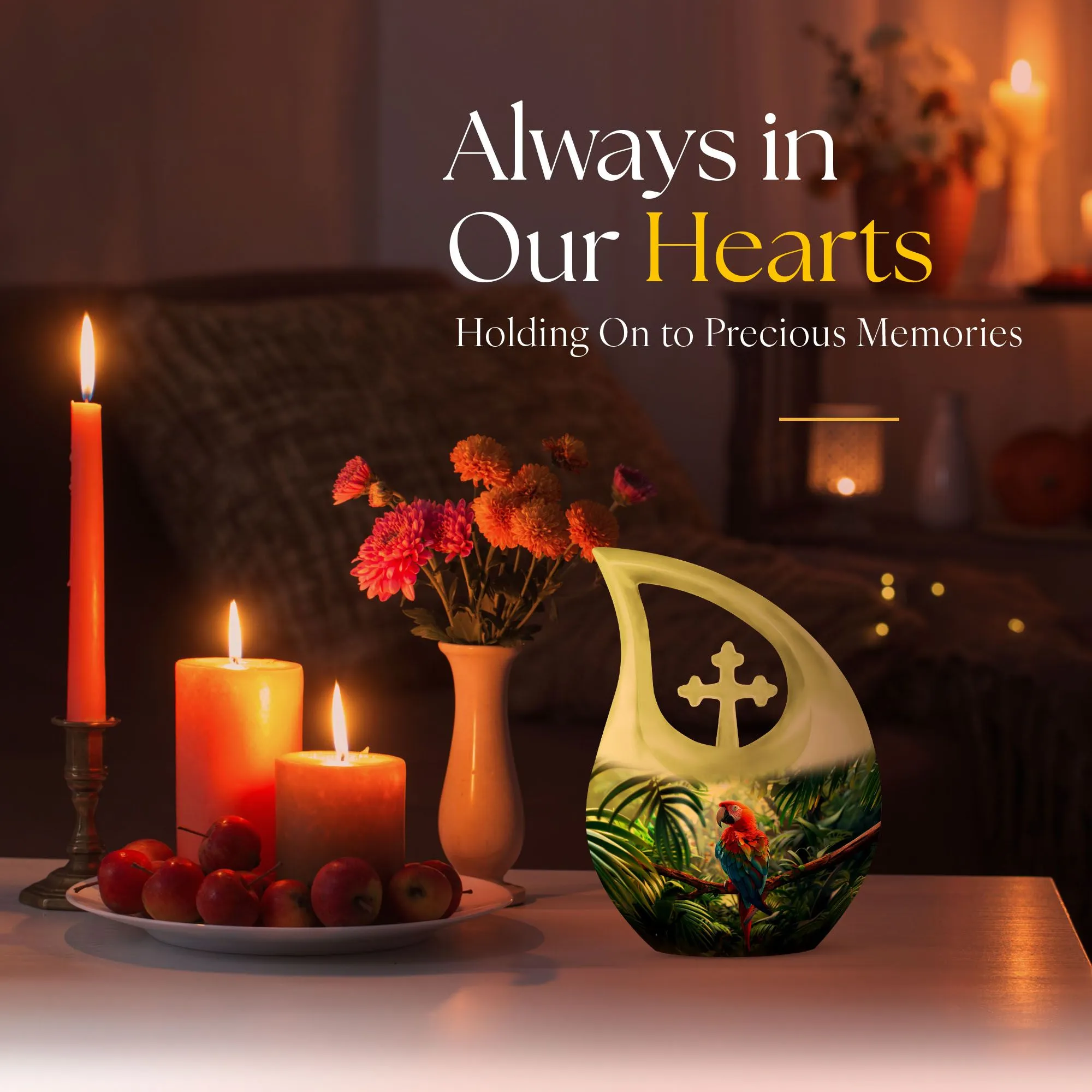 Companion Macaw Parrot Memorial, Distinctive Adult Urns for Cherished Memories