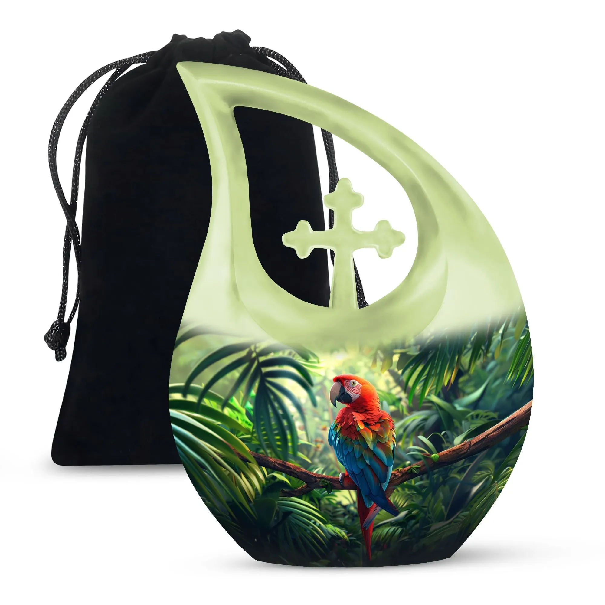 Companion Macaw Parrot Memorial, Distinctive Adult Urns for Cherished Memories