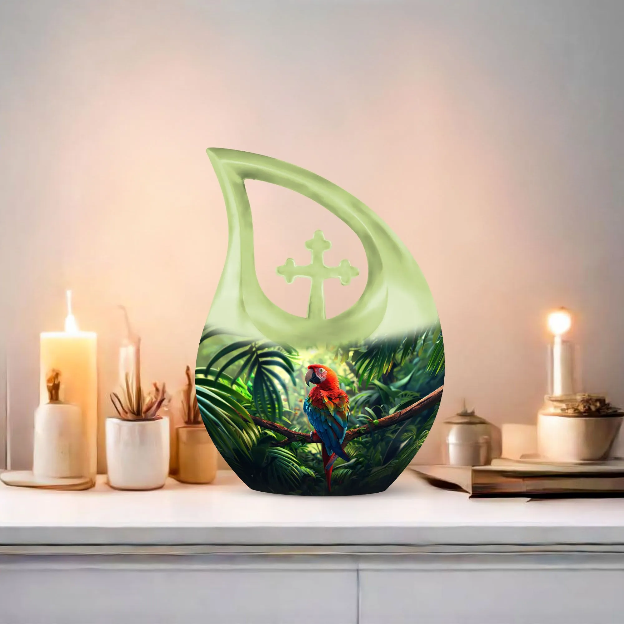 Companion Macaw Parrot Memorial, Distinctive Adult Urns for Cherished Memories