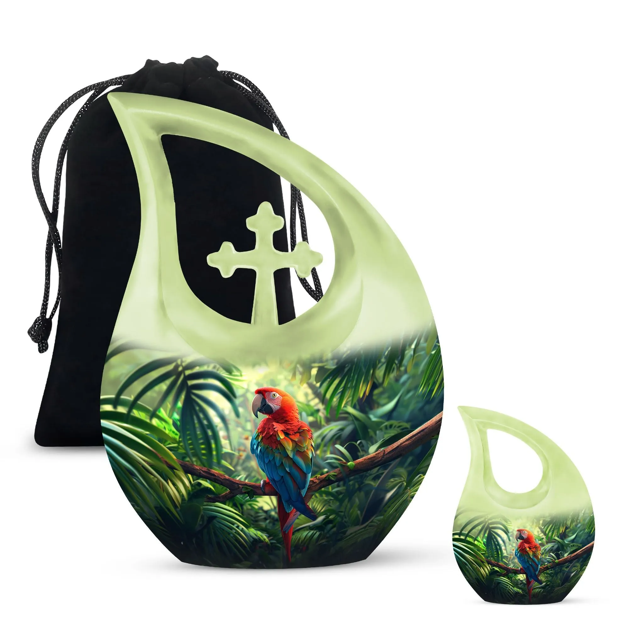 Companion Macaw Parrot Memorial, Distinctive Adult Urns for Cherished Memories
