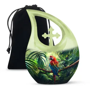 Companion Macaw Parrot Memorial, Distinctive Adult Urns for Cherished Memories