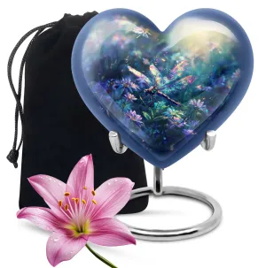 Cosmic Dragonfly Eternity - 10-Inch Aluminium Memorial Urn for Human Ashes
