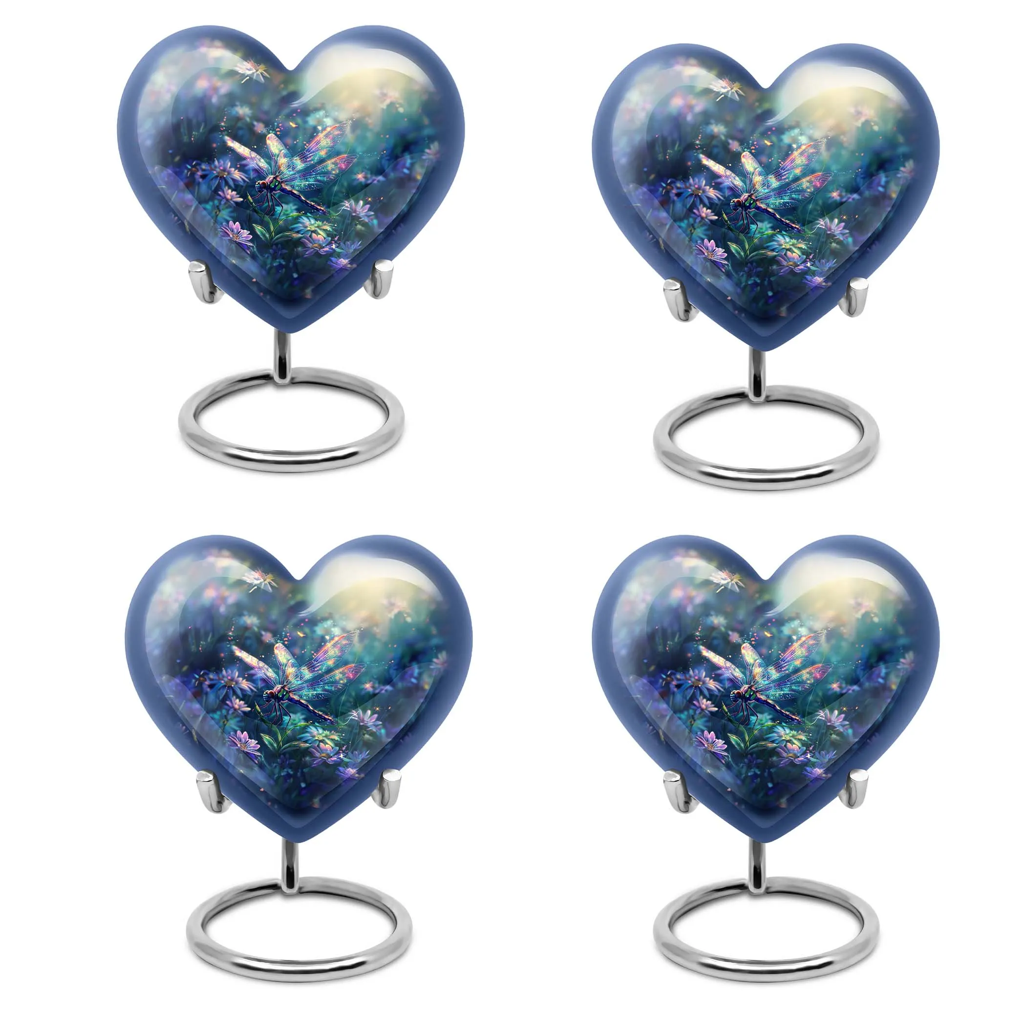 Cosmic Dragonfly Eternity - 10-Inch Aluminium Memorial Urn for Human Ashes