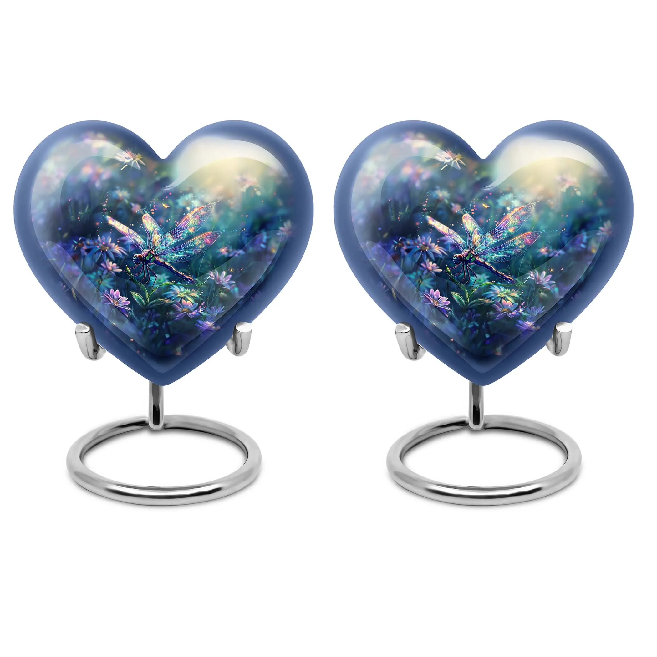 Cosmic Dragonfly Eternity - 10-Inch Aluminium Memorial Urn for Human Ashes