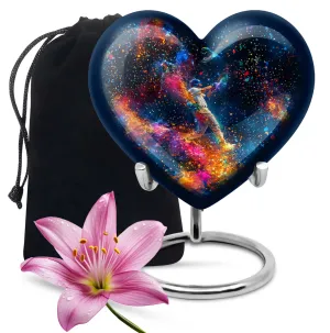 Cremation Commemoration: Large, Heart-Themed Baseball Urn