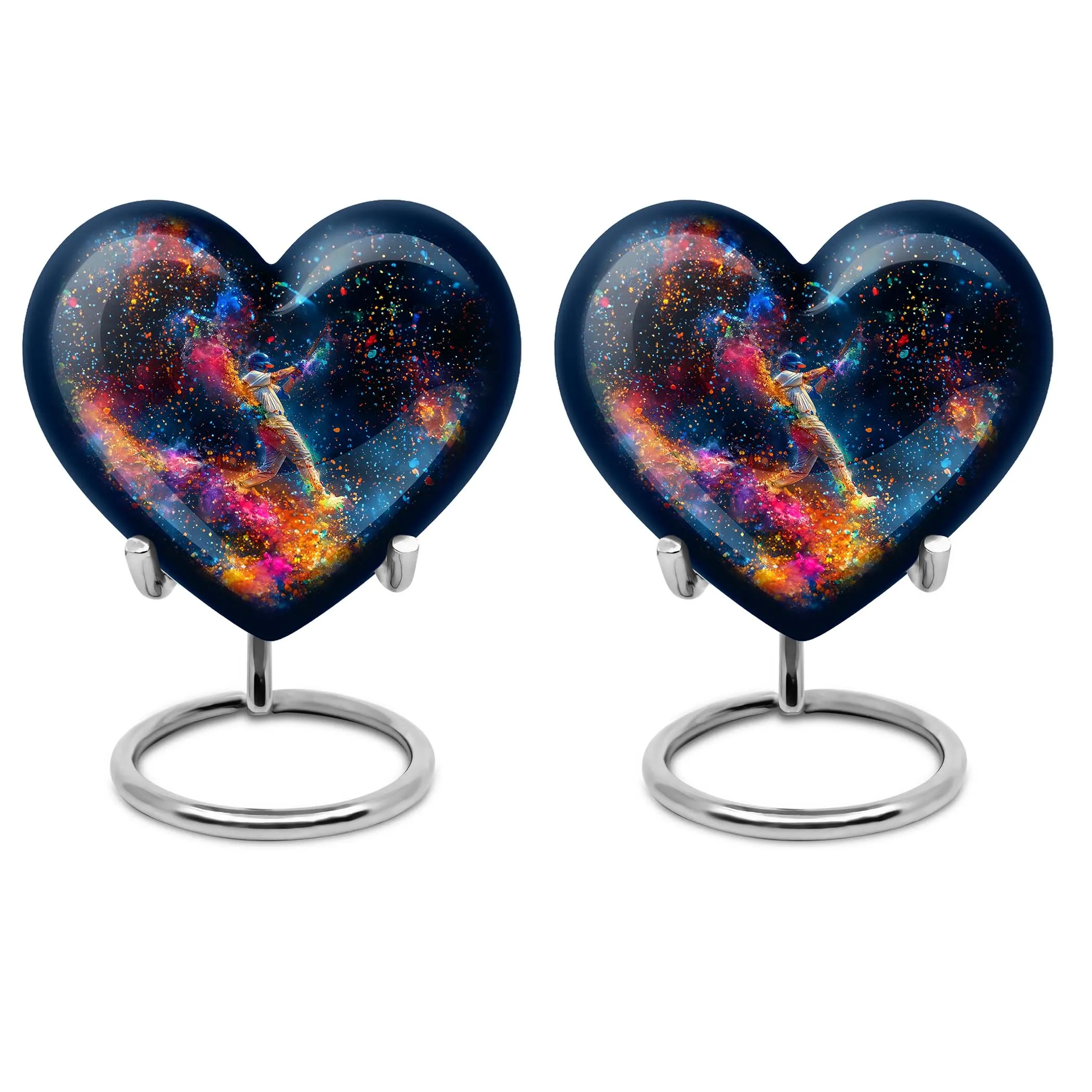Cremation Commemoration: Large, Heart-Themed Baseball Urn