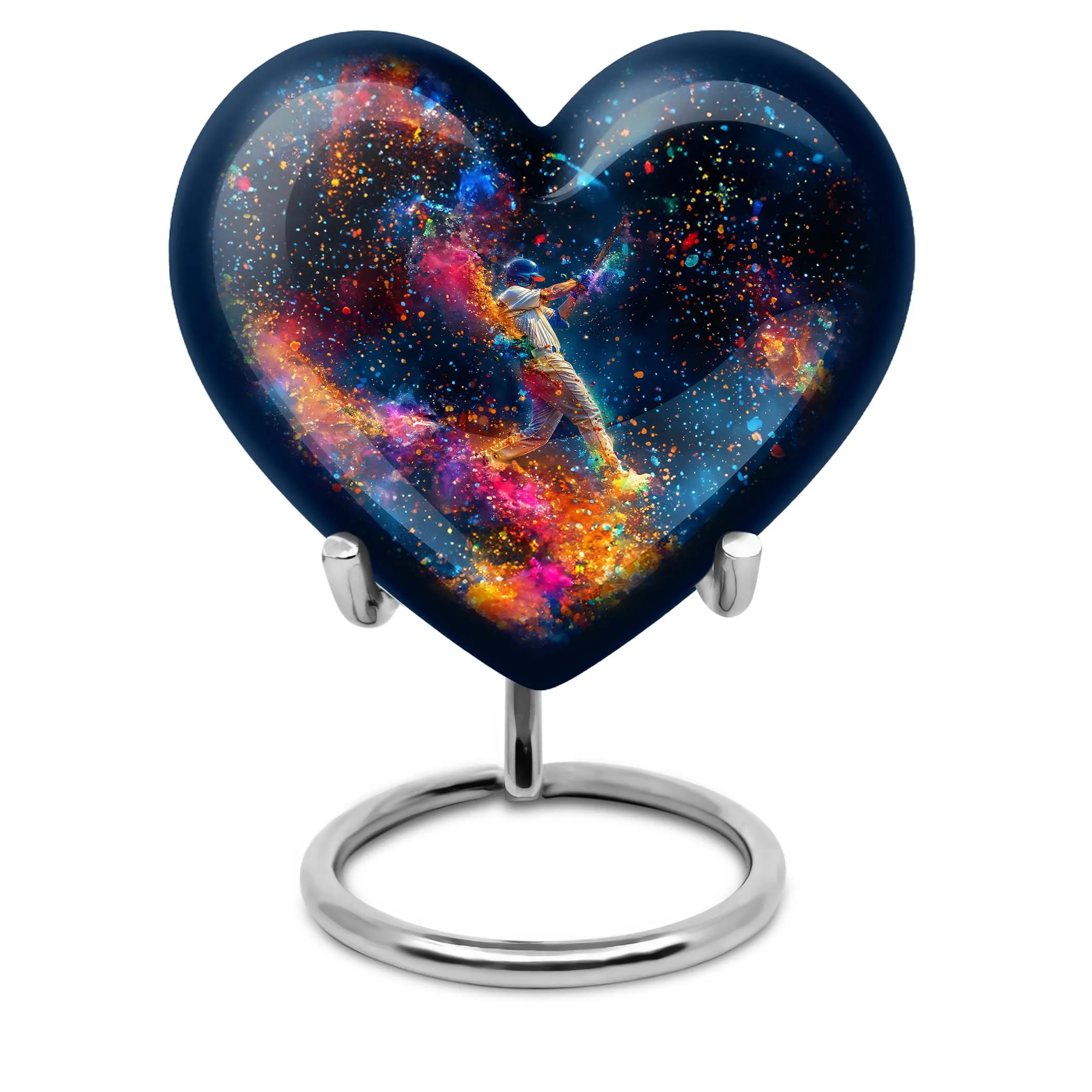 Cremation Commemoration: Large, Heart-Themed Baseball Urn