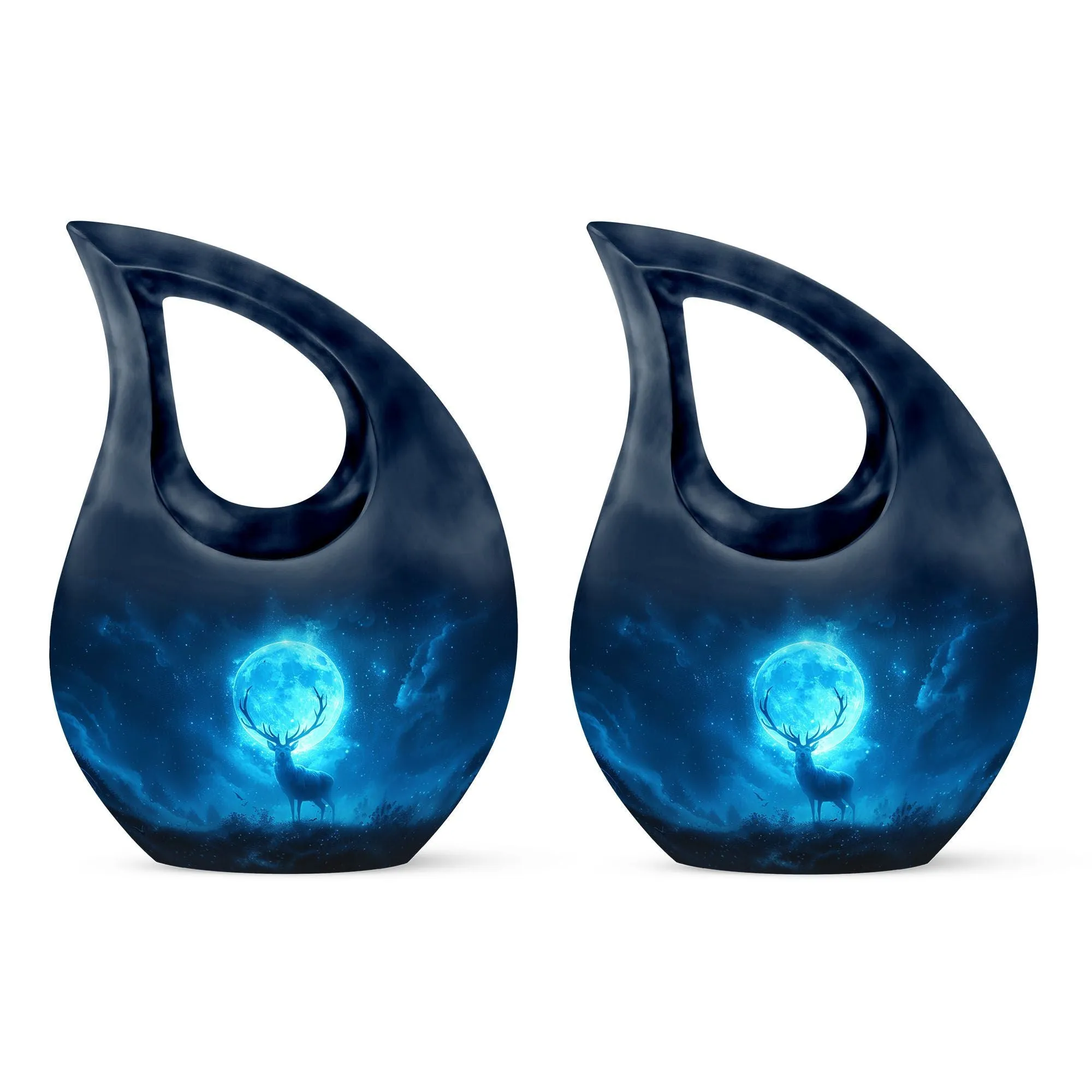 Deer Adornment containers to hold cremated ashes modern urn