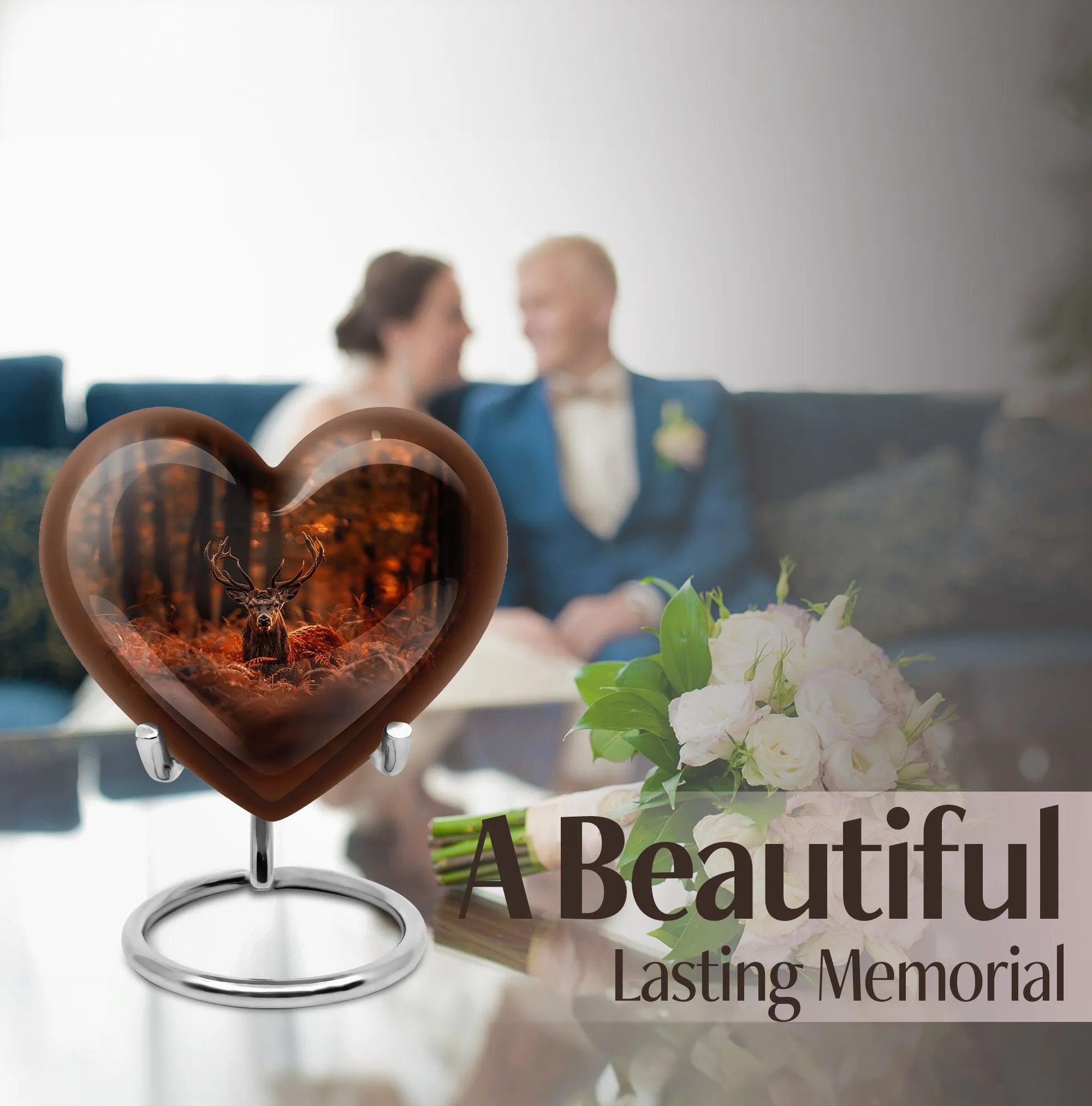 Deer Tribute Cremation Urn with Sophisticated Magnificence