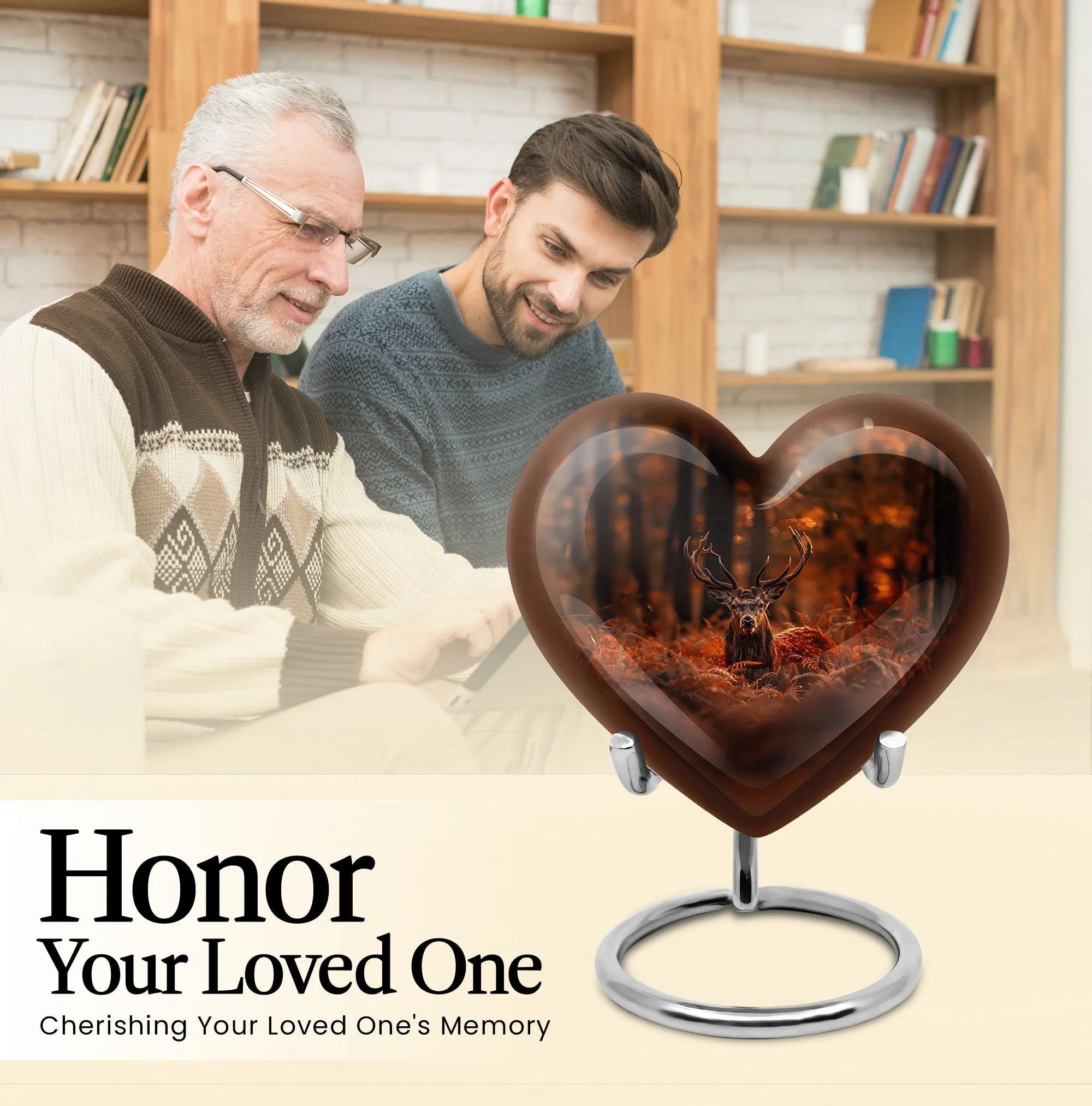 Deer Tribute Cremation Urn with Sophisticated Magnificence