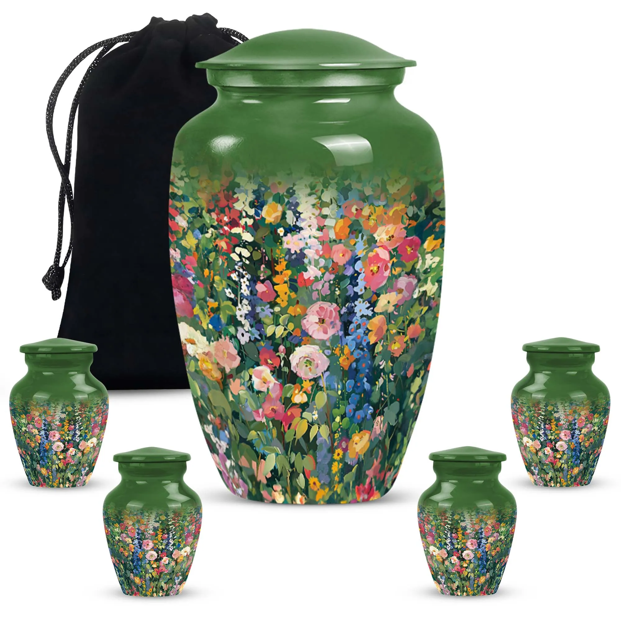 Dignified Remembrance Flowers Urn: Memorial Cremation Repository