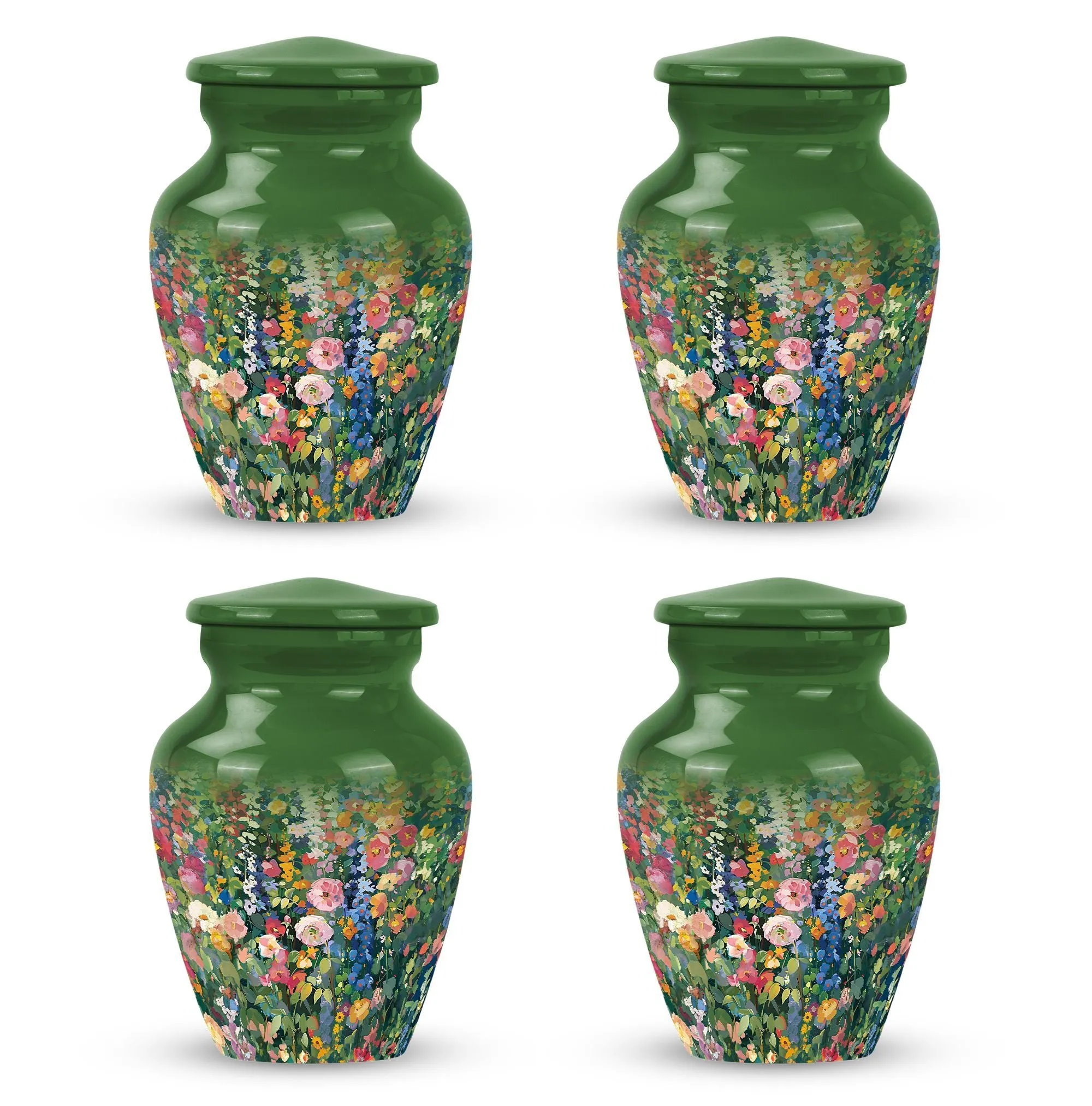Dignified Remembrance Flowers Urn: Memorial Cremation Repository