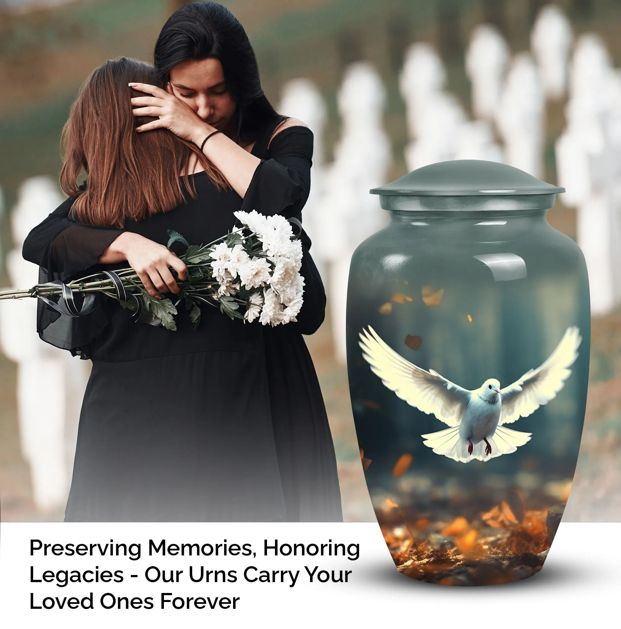 Dove Cremation Urns, Ideal Burial Urns for Adult Female Ashes