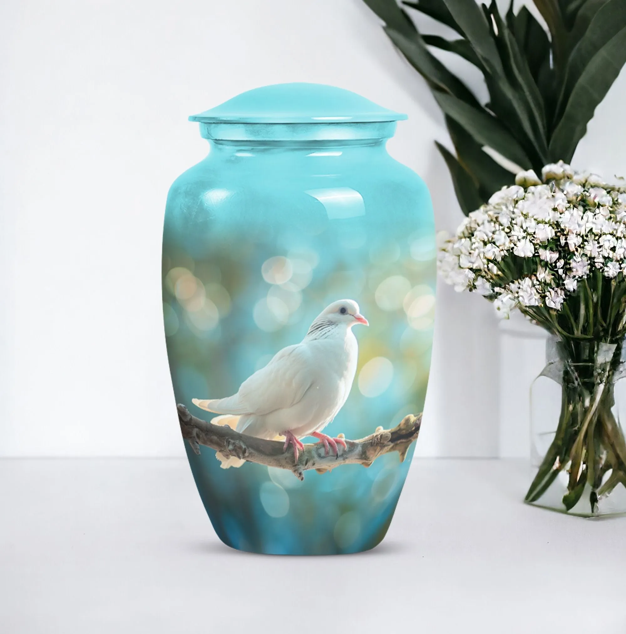 Dove Urn Funeral Tribute: Engravable Cremation Memorial