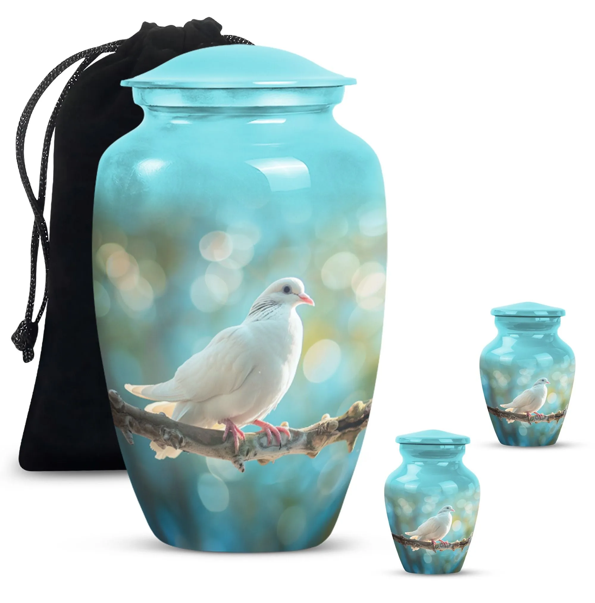Dove Urn Funeral Tribute: Engravable Cremation Memorial