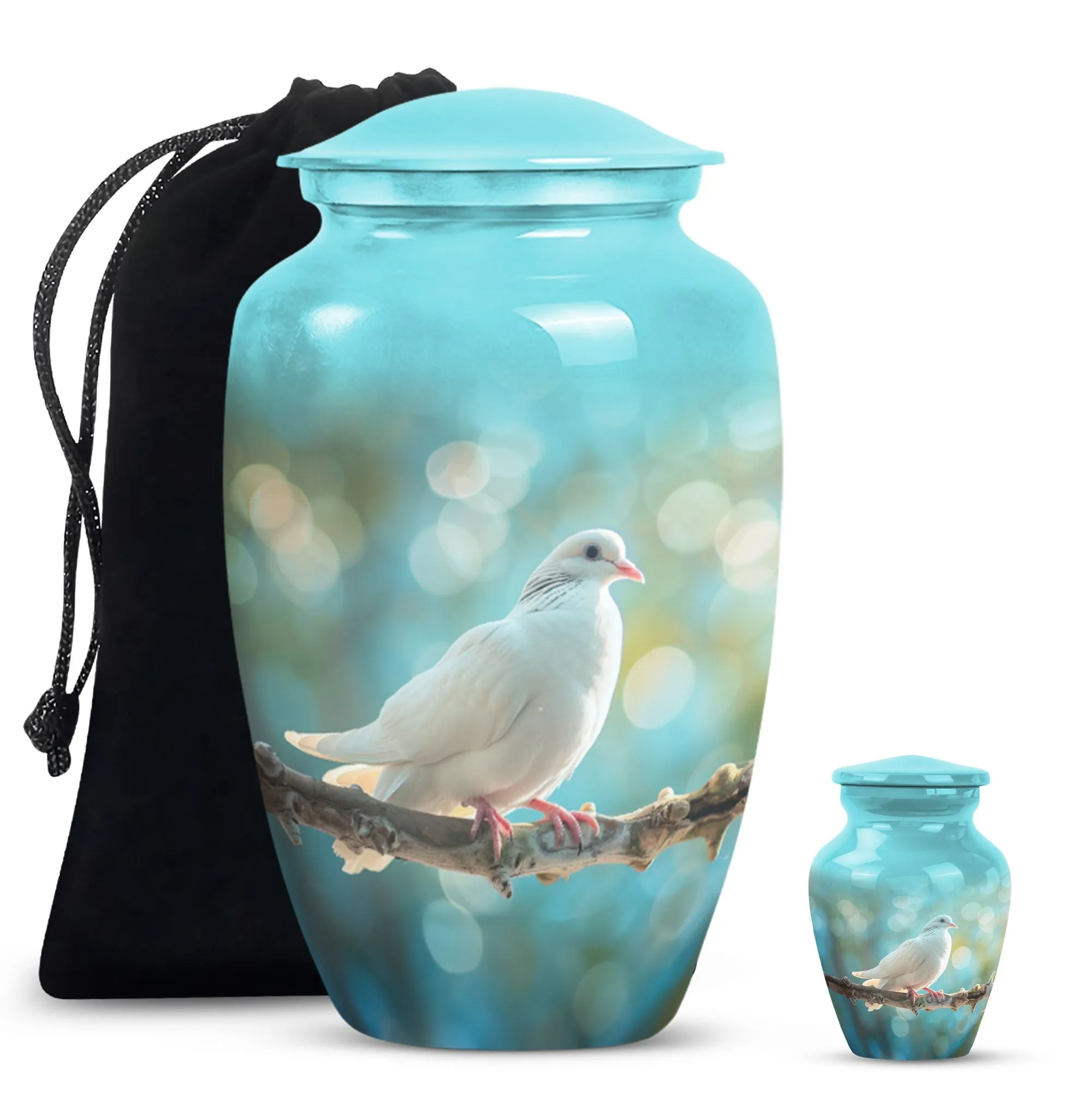 Dove Urn Funeral Tribute: Engravable Cremation Memorial