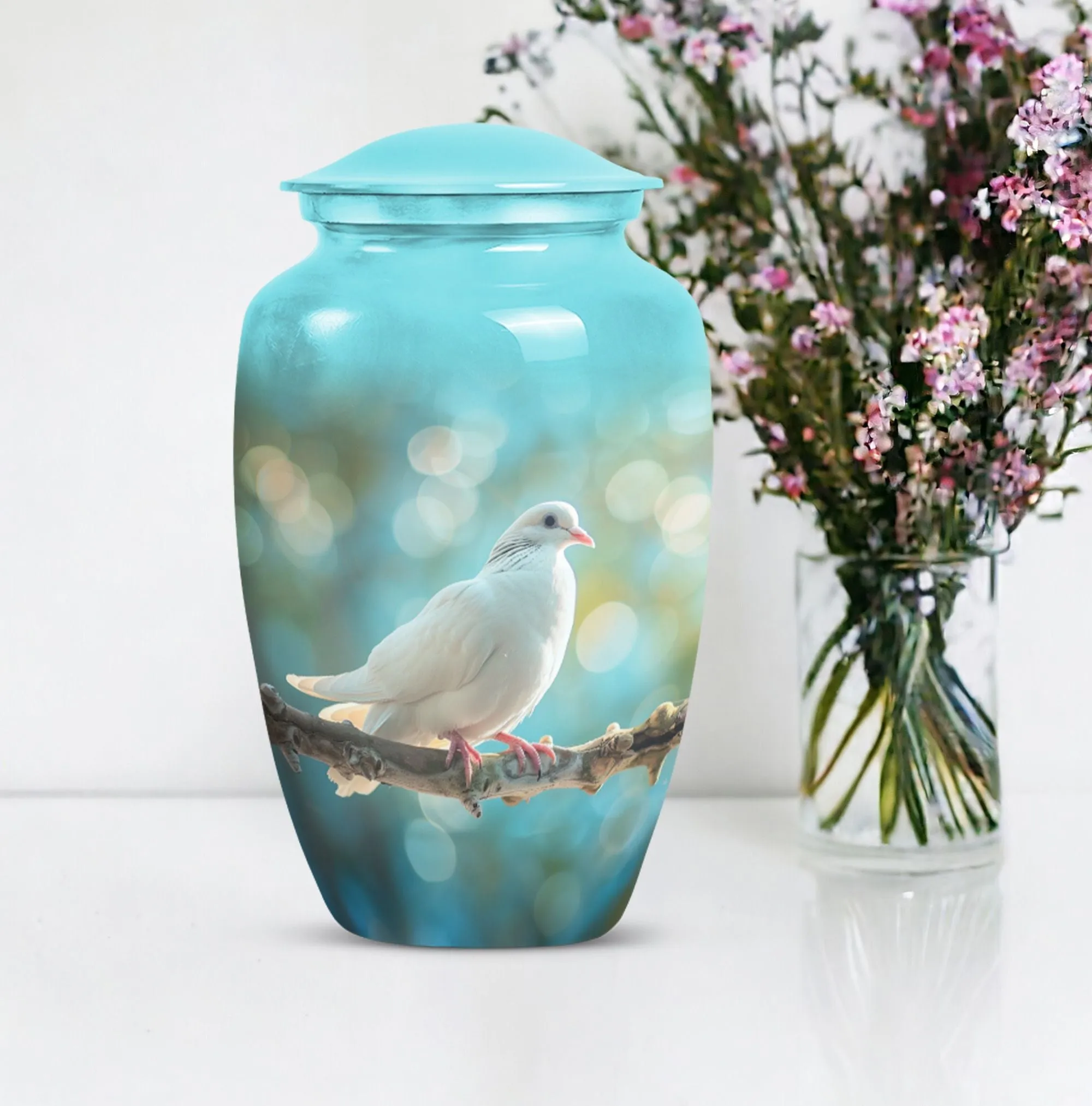 Dove Urn Funeral Tribute: Engravable Cremation Memorial