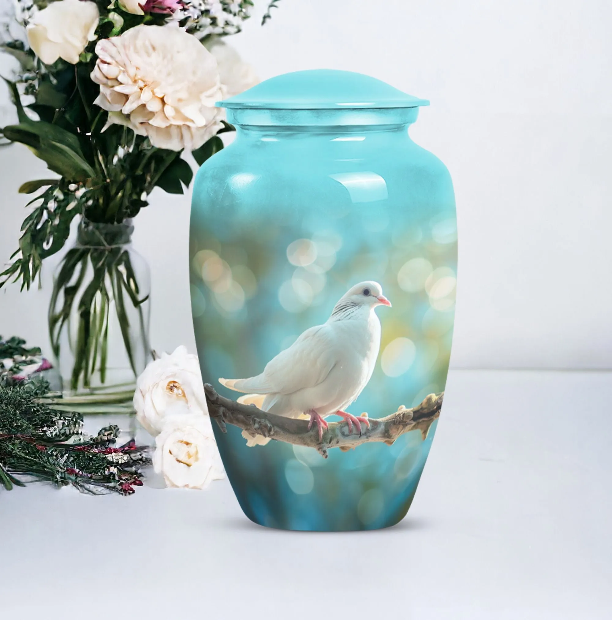 Dove Urn Funeral Tribute: Engravable Cremation Memorial