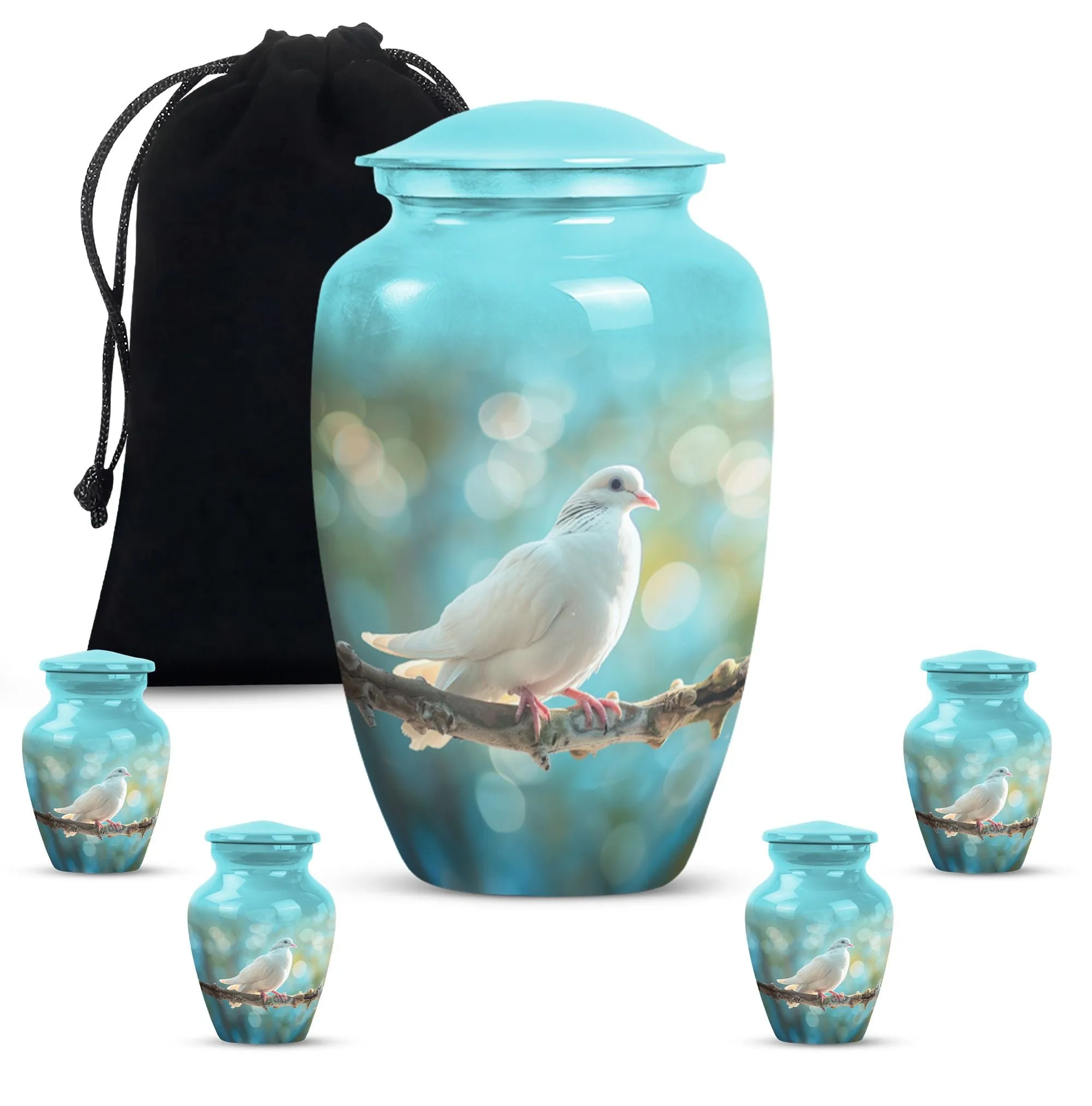 Dove Urn Funeral Tribute: Engravable Cremation Memorial