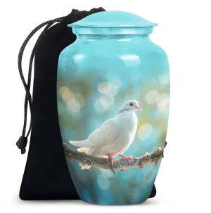Dove Urn Funeral Tribute: Engravable Cremation Memorial
