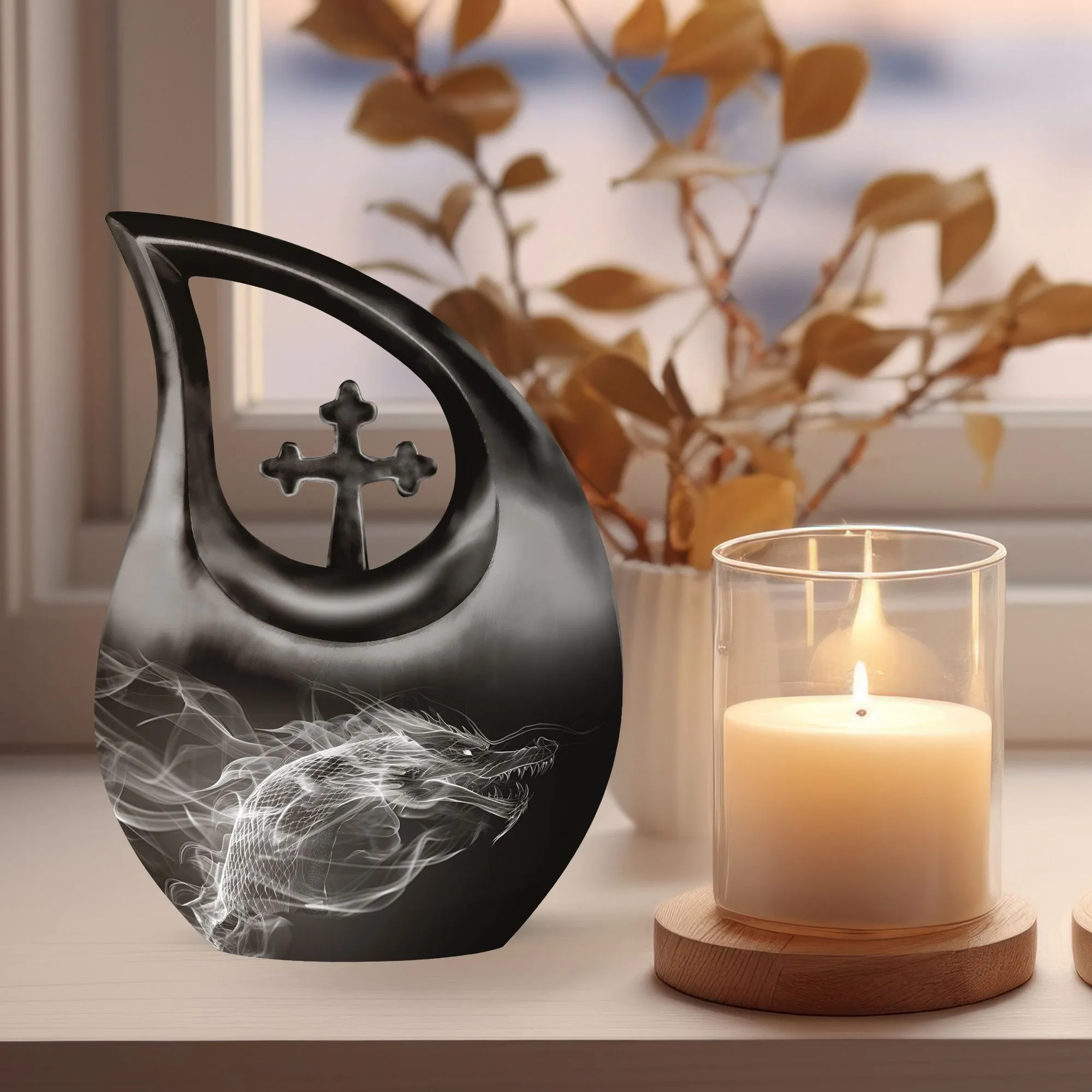 Dragon Embrace: Cherished Memorial Urn For Devoted Mothers