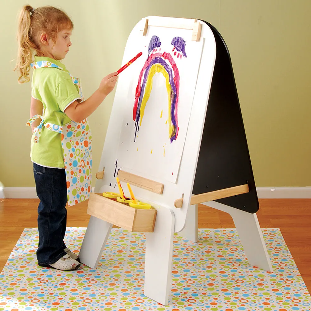 Durable Vinyl Splat Mat & Apron Set | Toddler Art Mess Protection