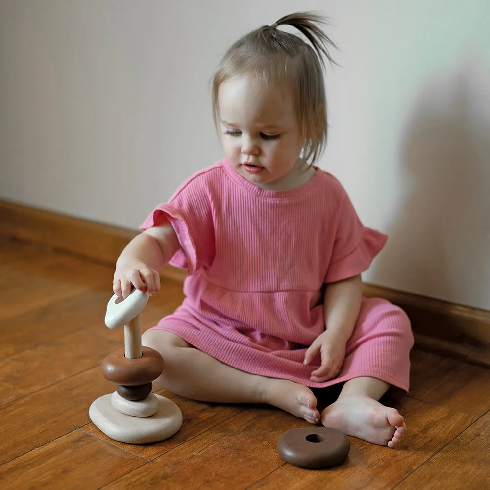Eco-Friendly Wooden Sensory & Stacking Toys Bundle | Toddler Early Learning Resources