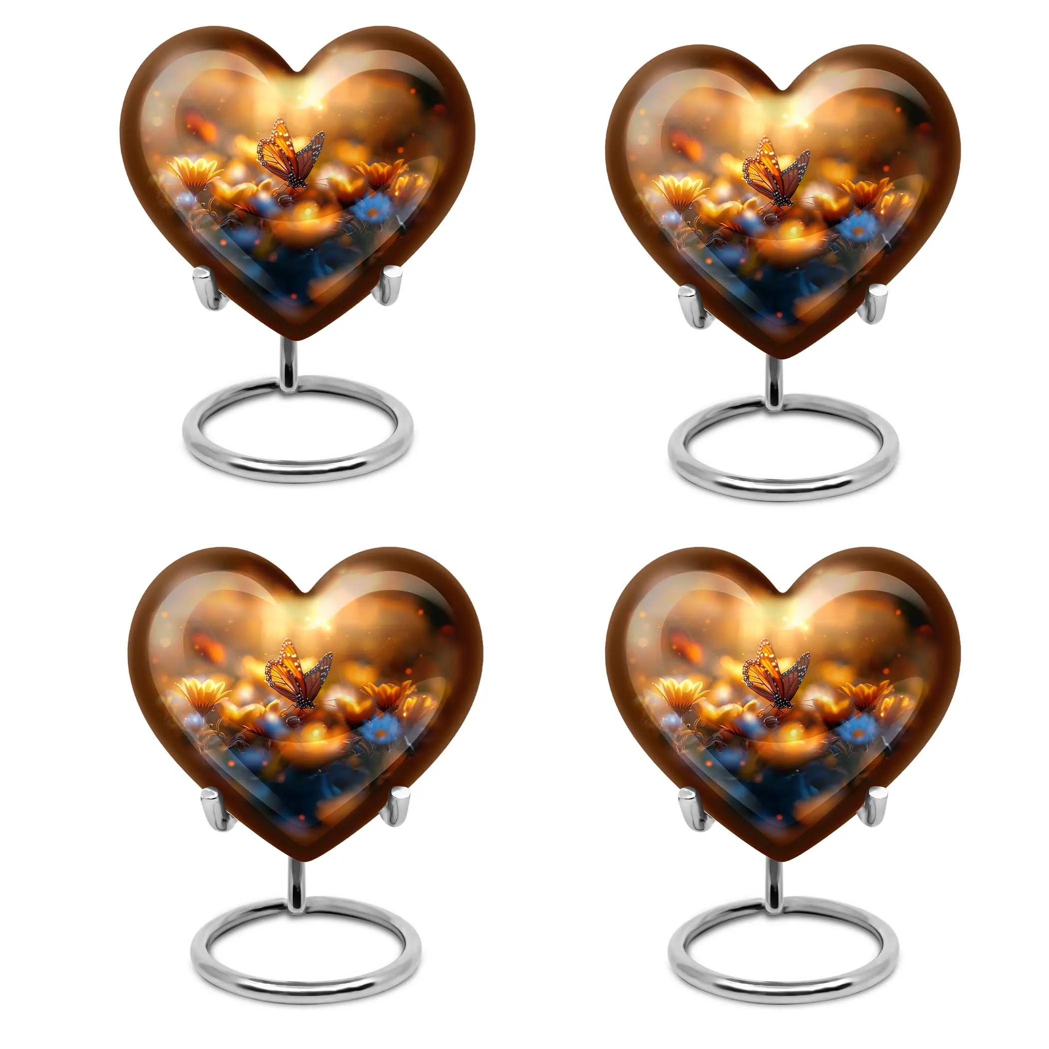 Elegant Butterfly Memorial: Large Aluminium Funeral Urn for Men