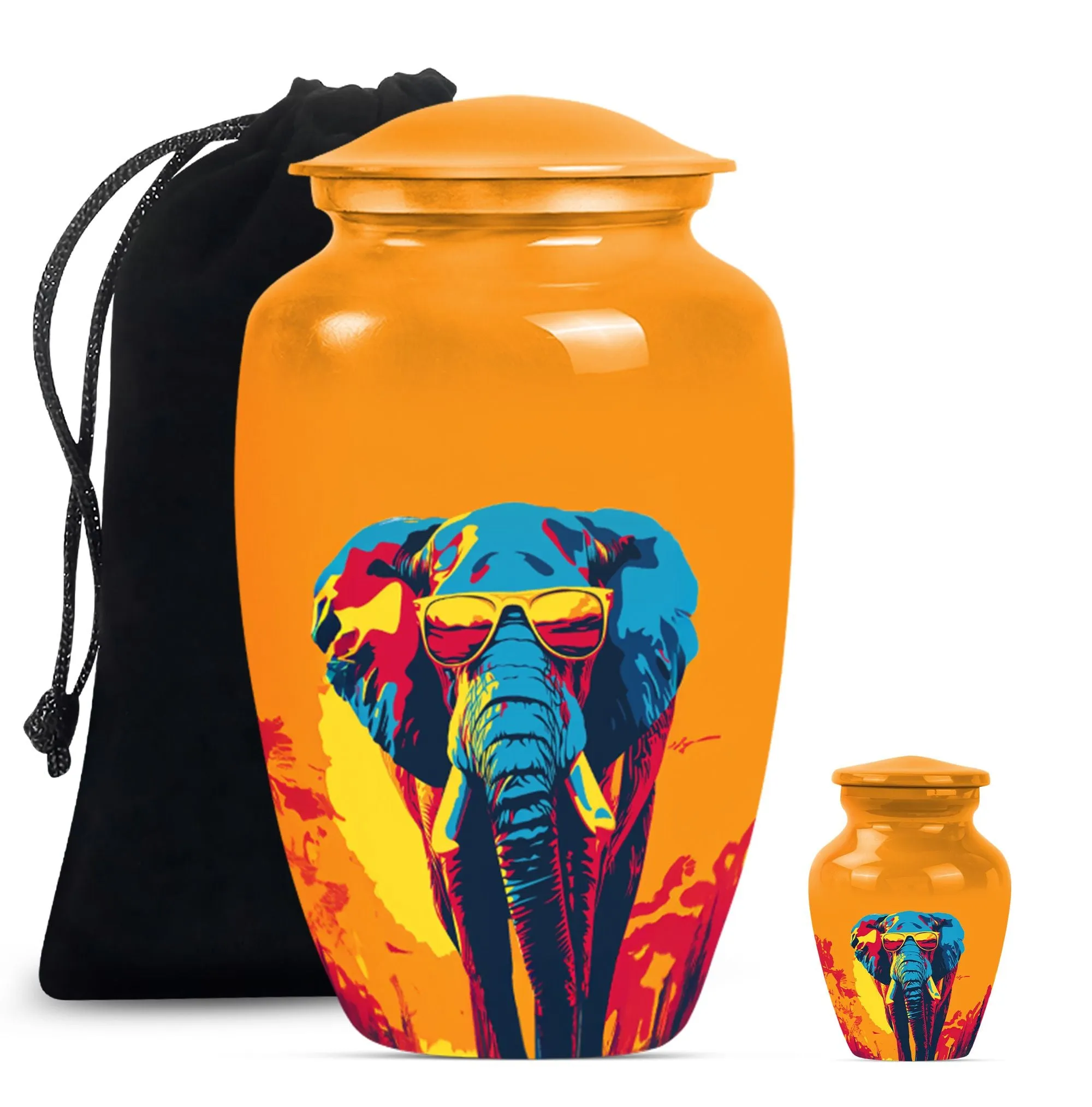 Elephant Urn - Large Memorial Cremation Urn for Human Ashes