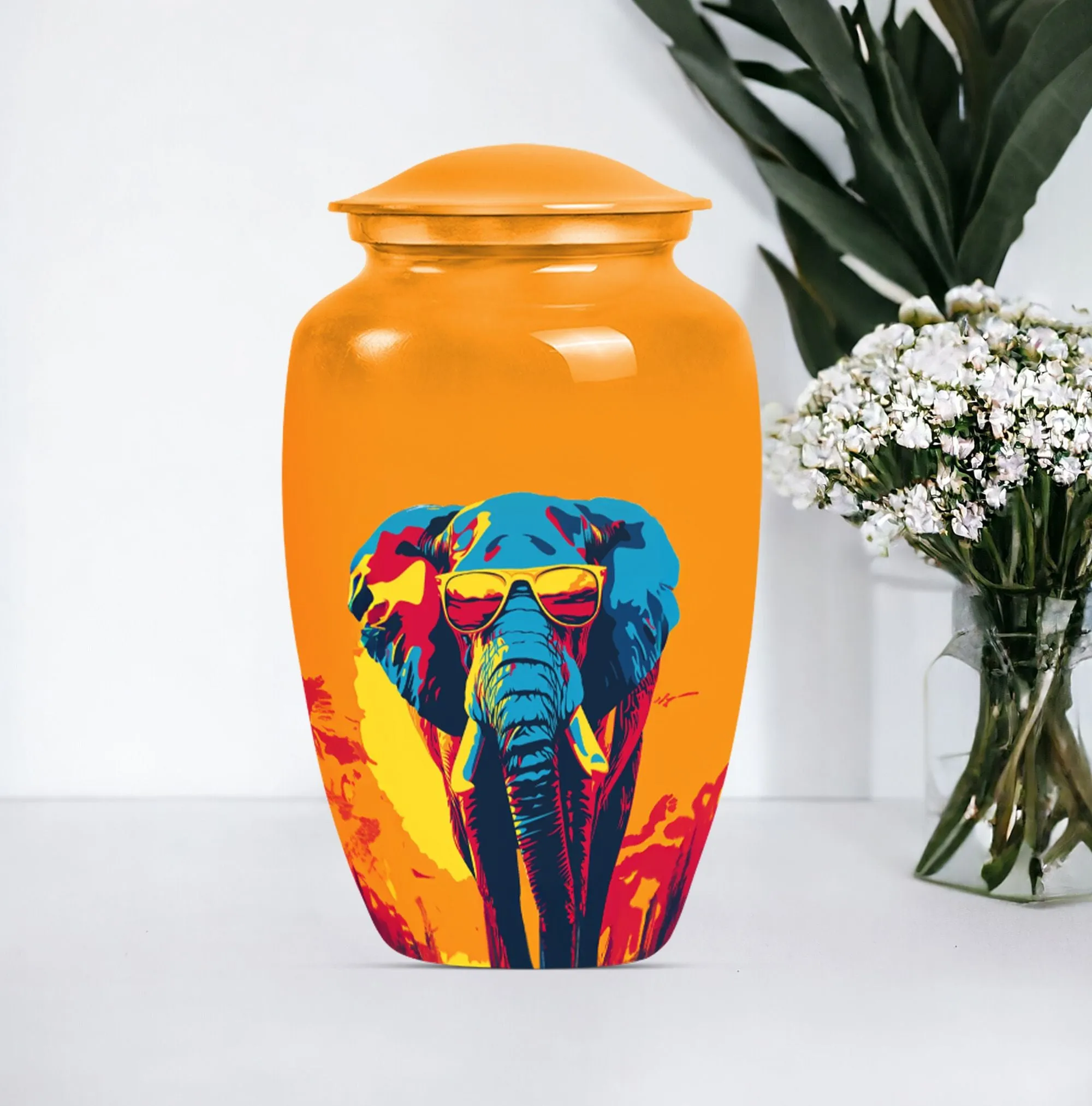 Elephant Urn - Large Memorial Cremation Urn for Human Ashes