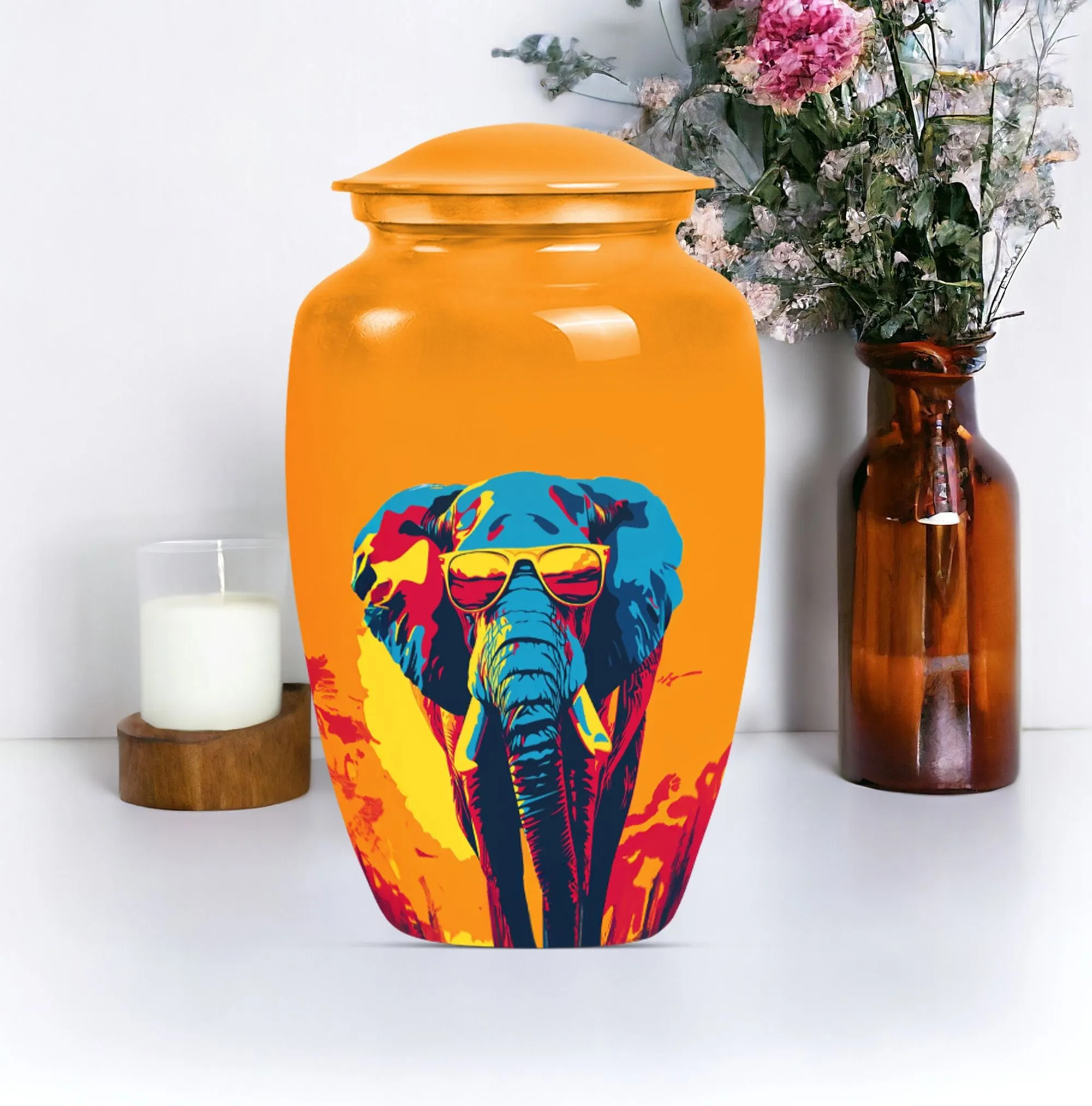 Elephant Urn - Large Memorial Cremation Urn for Human Ashes